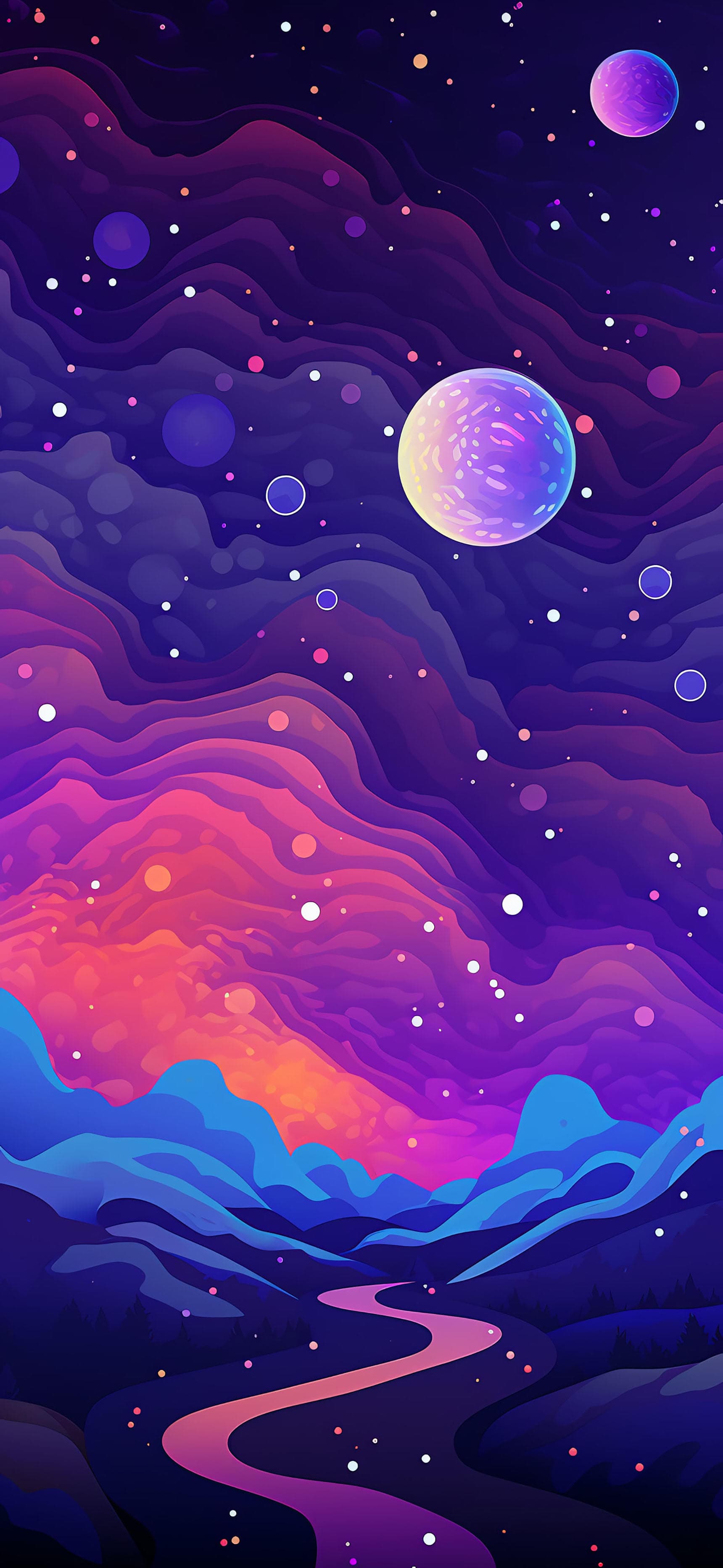 Cosmic Landscape - free phone wallpaper