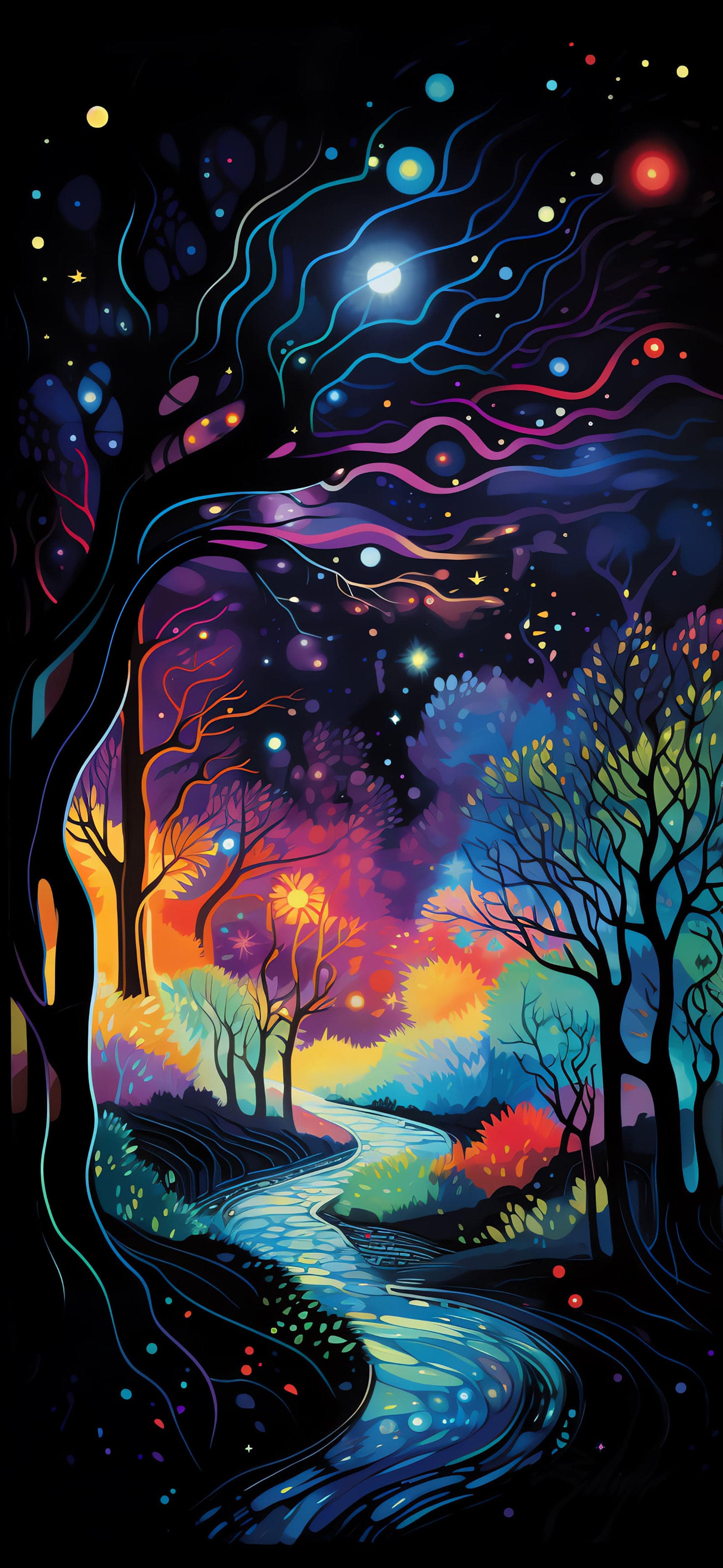 Enchanted Forest Stream - free phone wallpaper