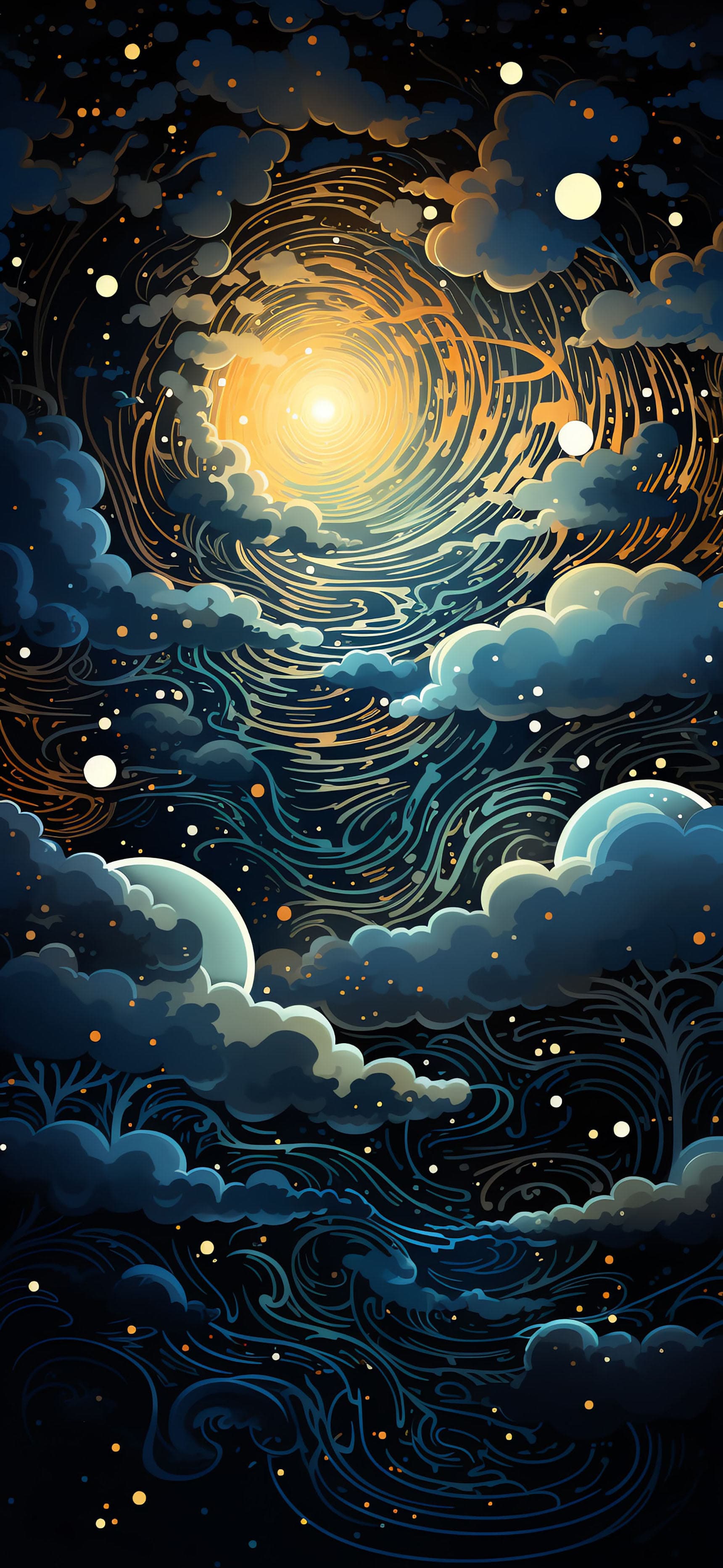 Celestial Cloudscape Art - free phone wallpaper