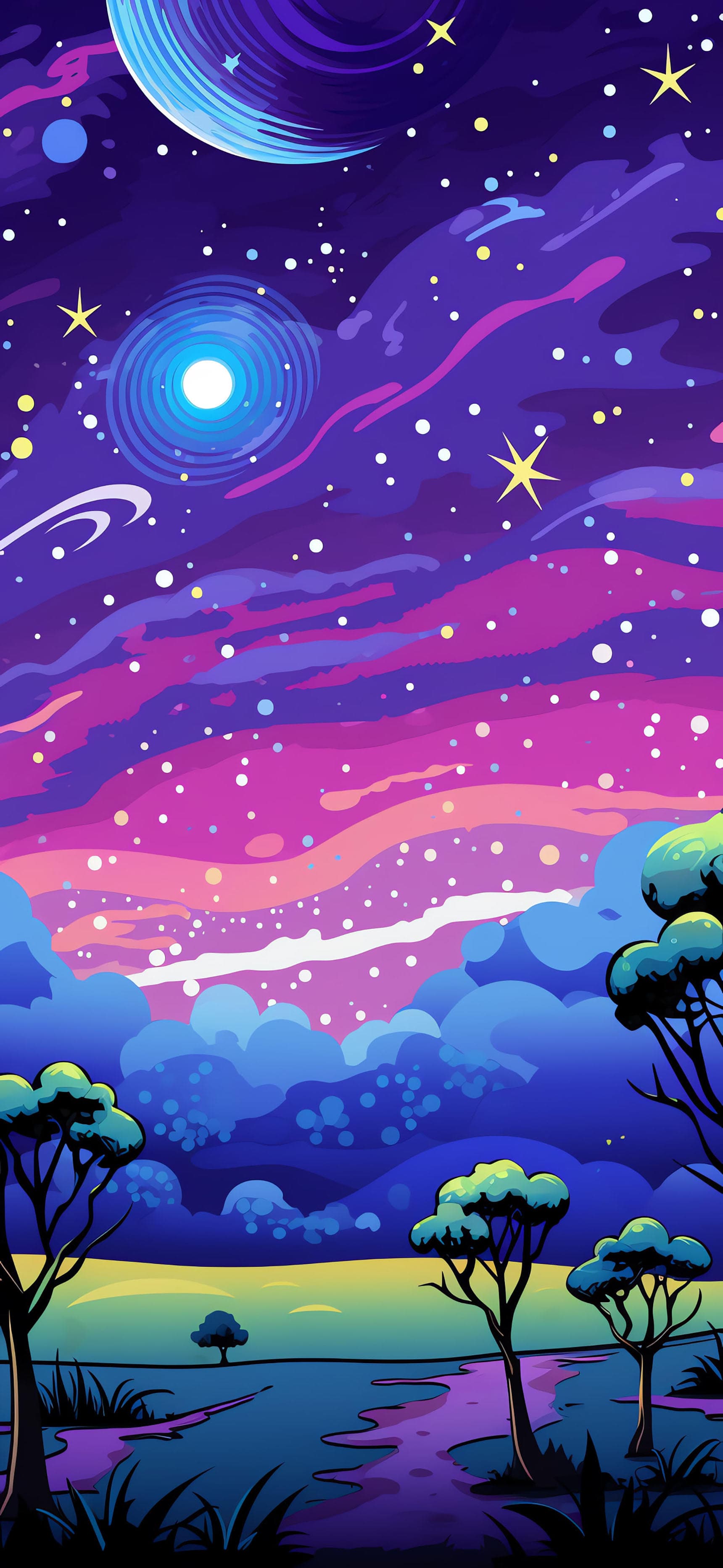 Cosmic Dreamscape - free phone wallpaper