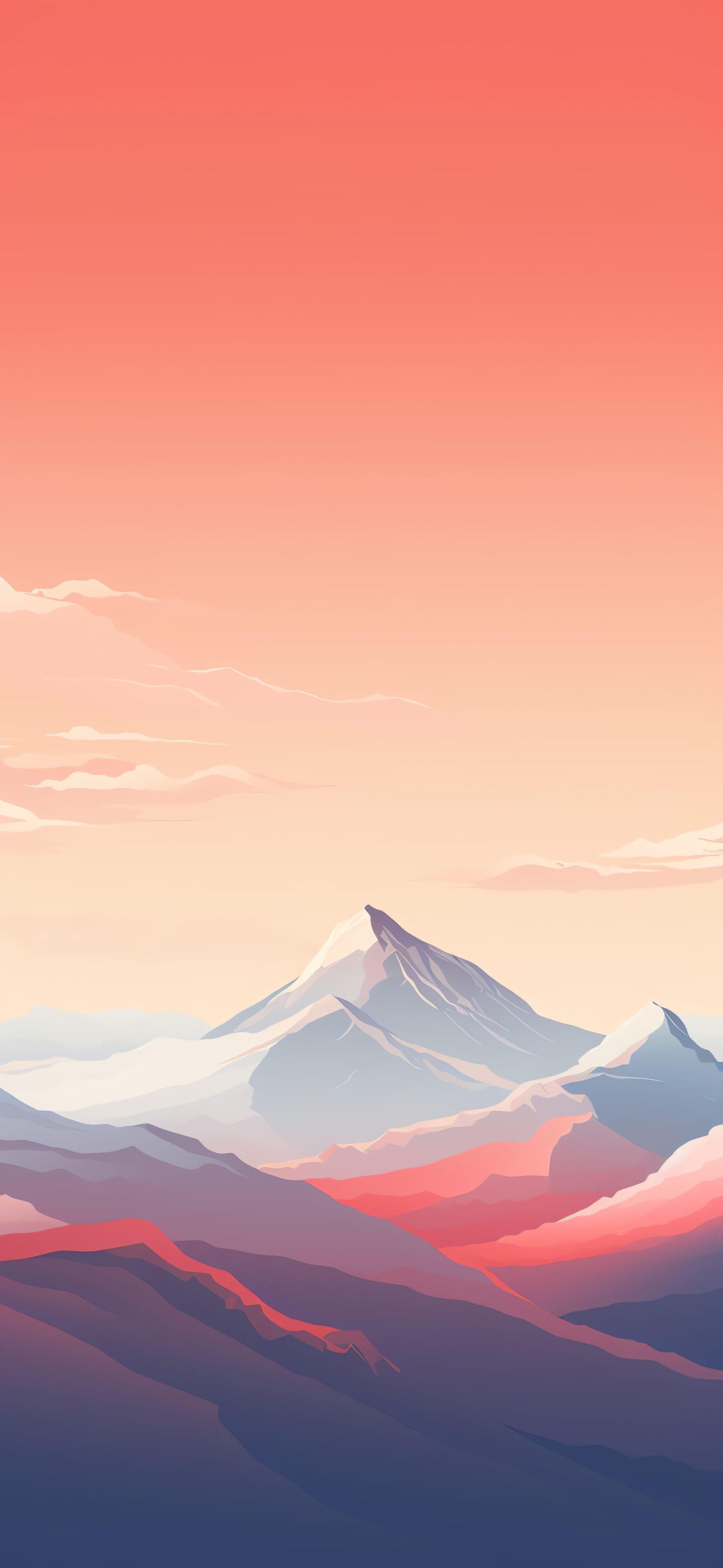 Mountain Sunset Hues - free phone wallpaper