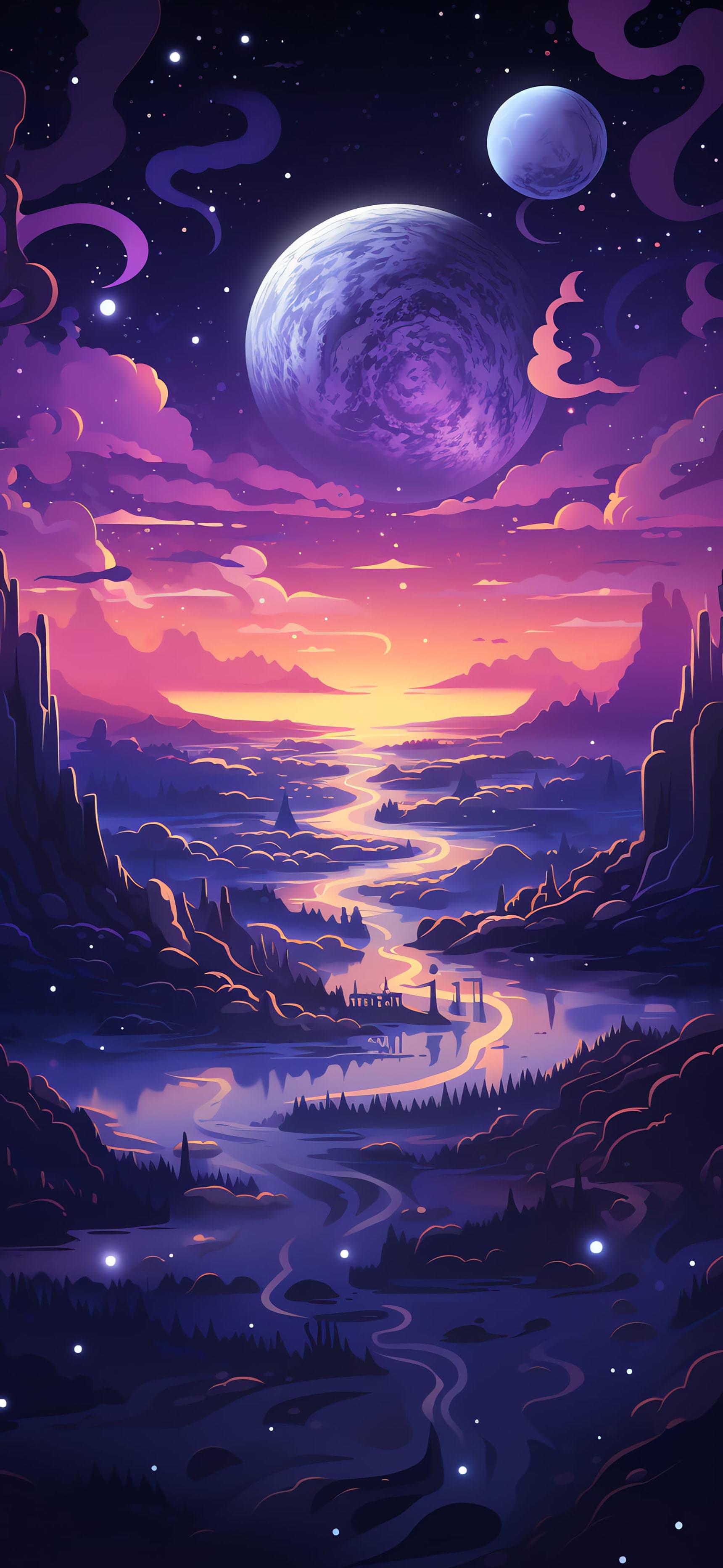 Cosmic River Dream - free phone wallpaper