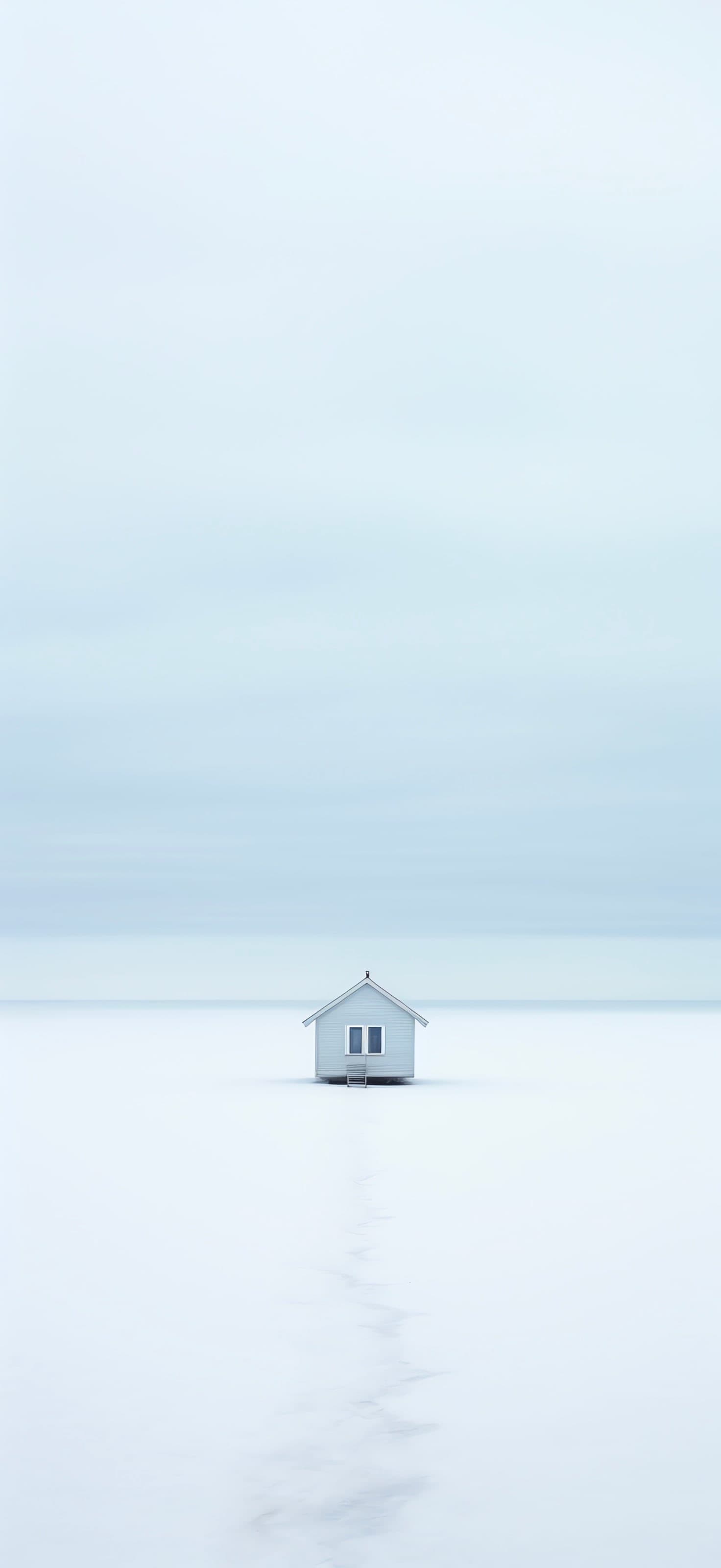 Minimalist Winter Cabin - free phone wallpaper