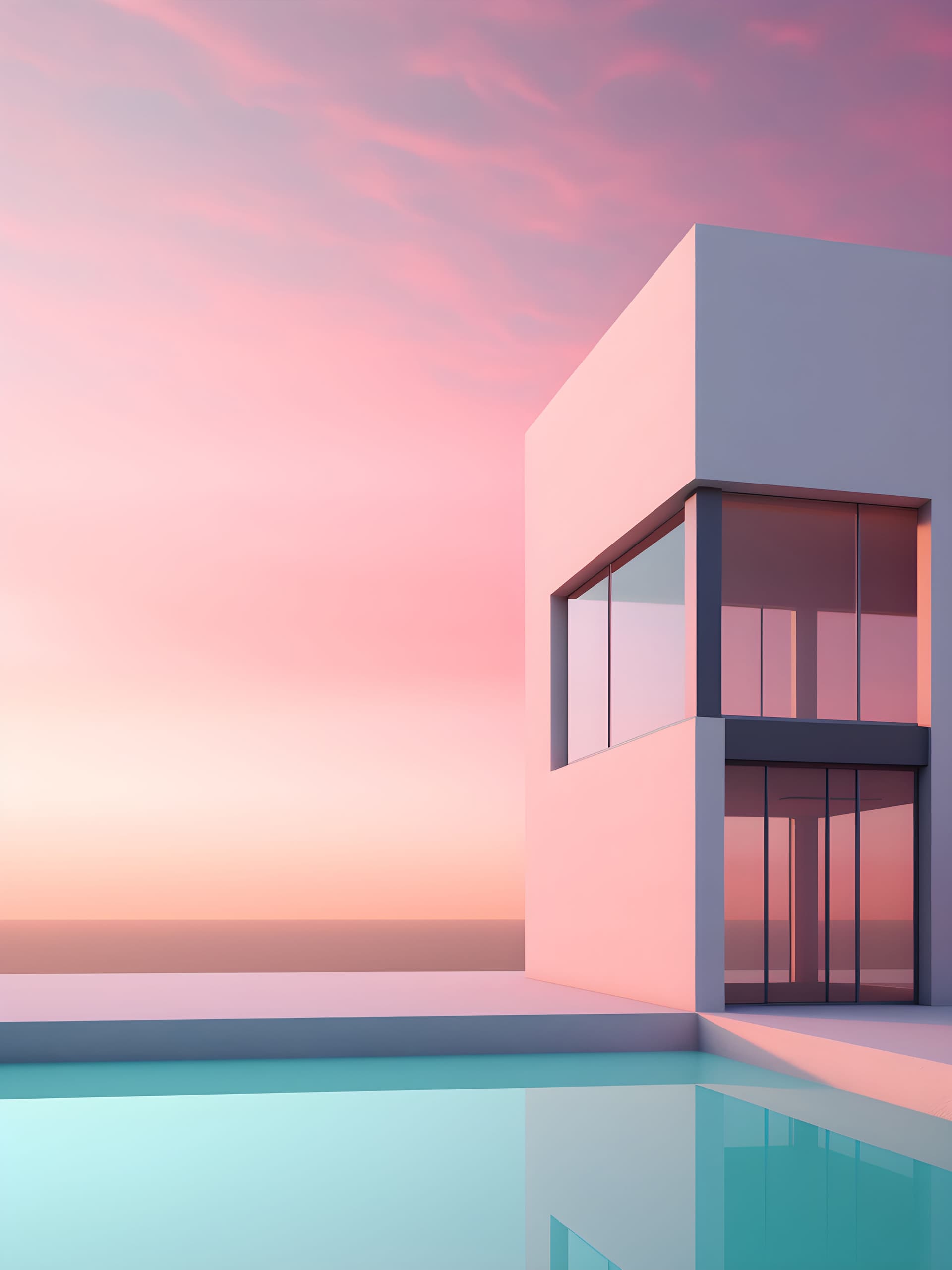 Minimalist Poolside Serenity - free phone wallpaper