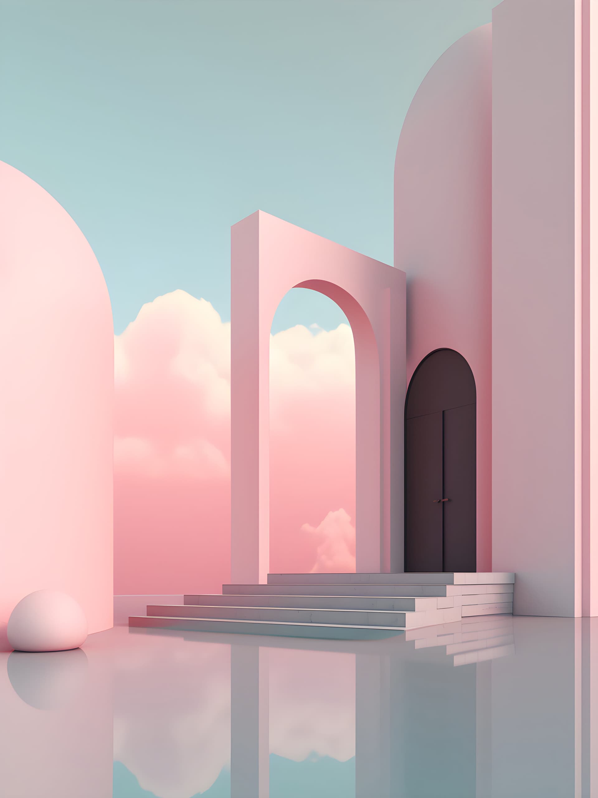 Pink Architectural Dream - free phone wallpaper