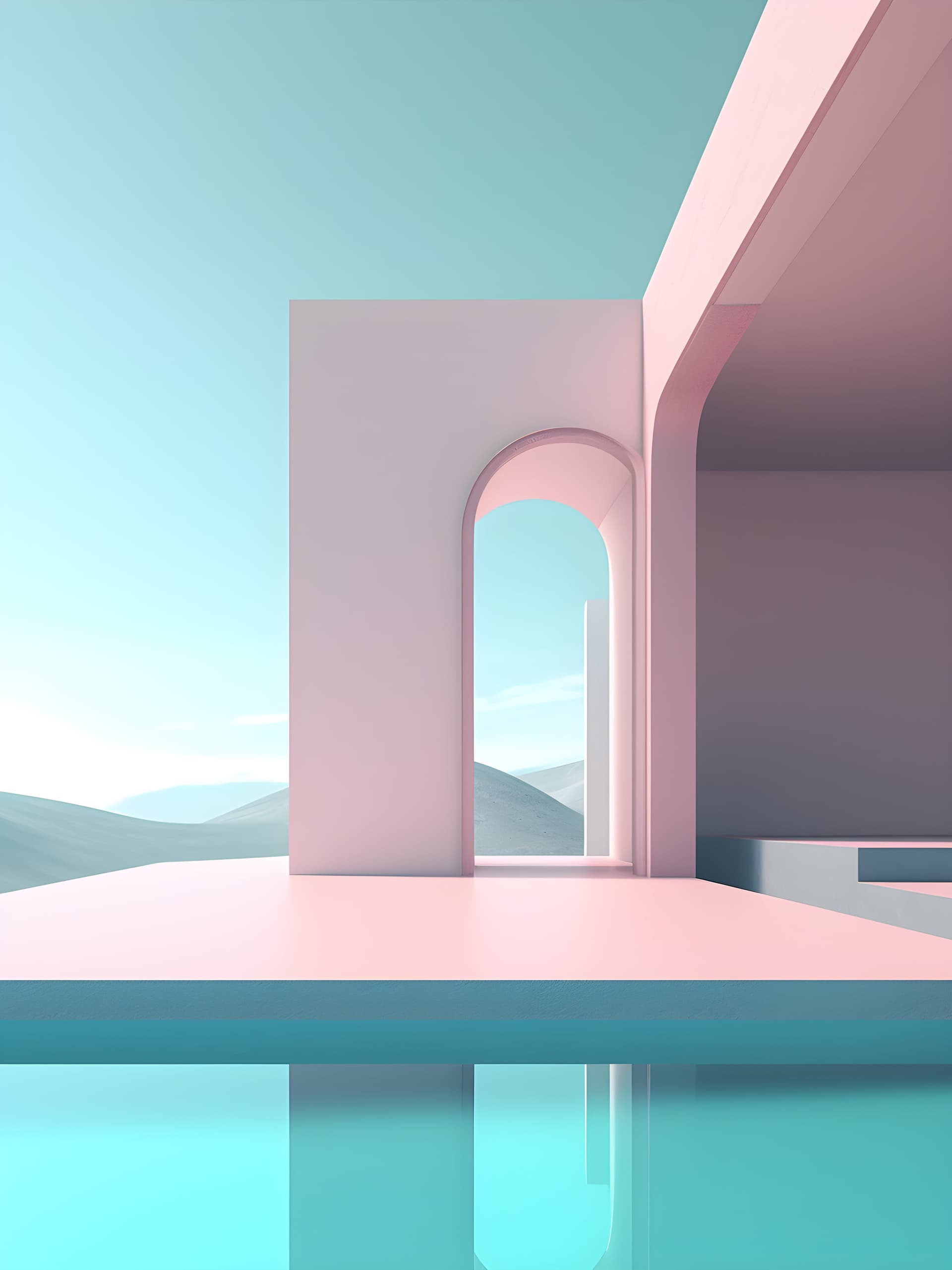 Pastel Architecture View - free phone wallpaper