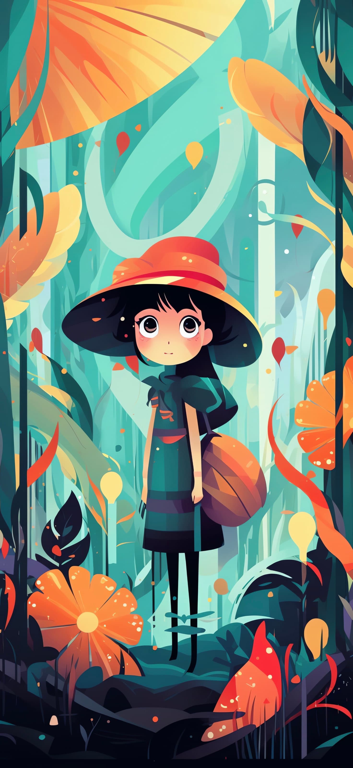 Enchanted Forest Girl - free phone wallpaper