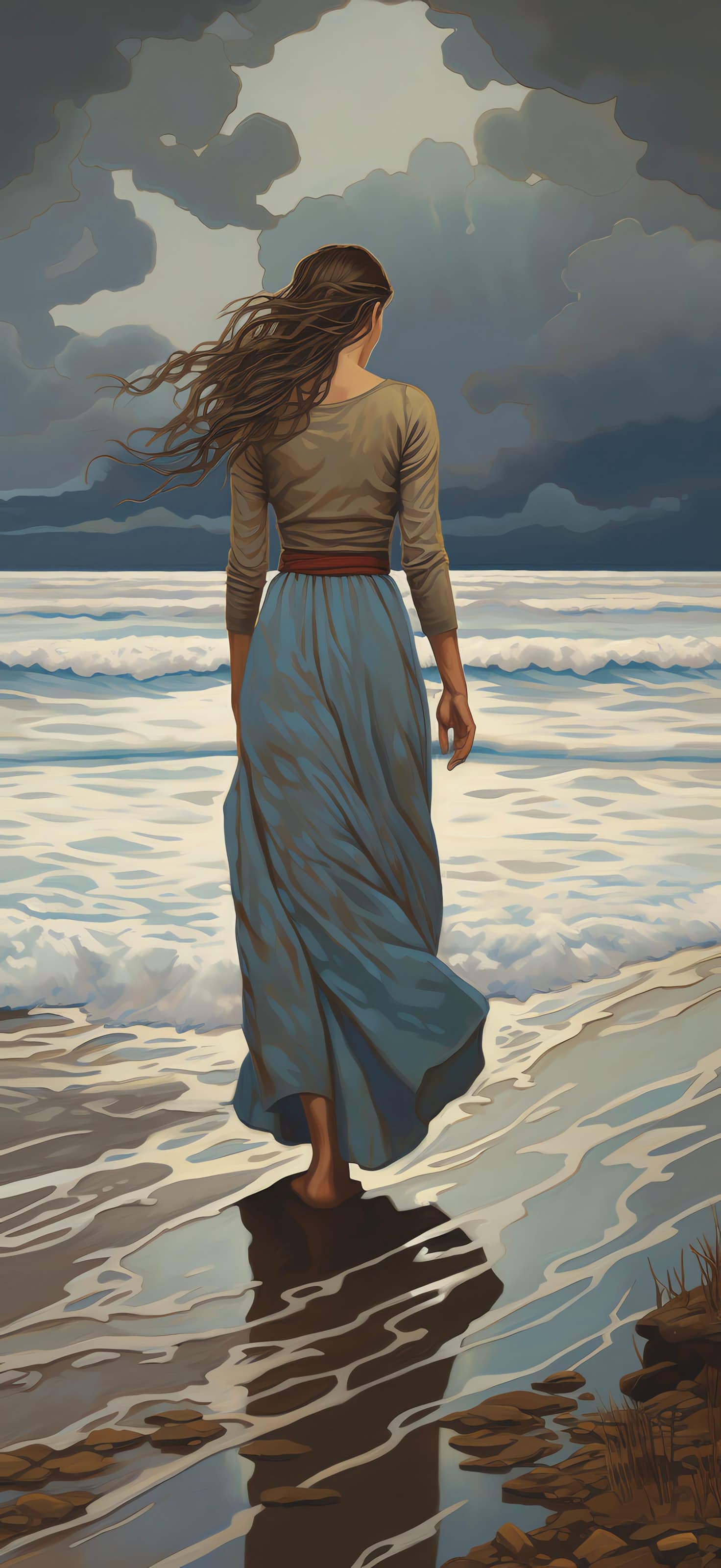 Seaside Contemplation - free phone wallpaper