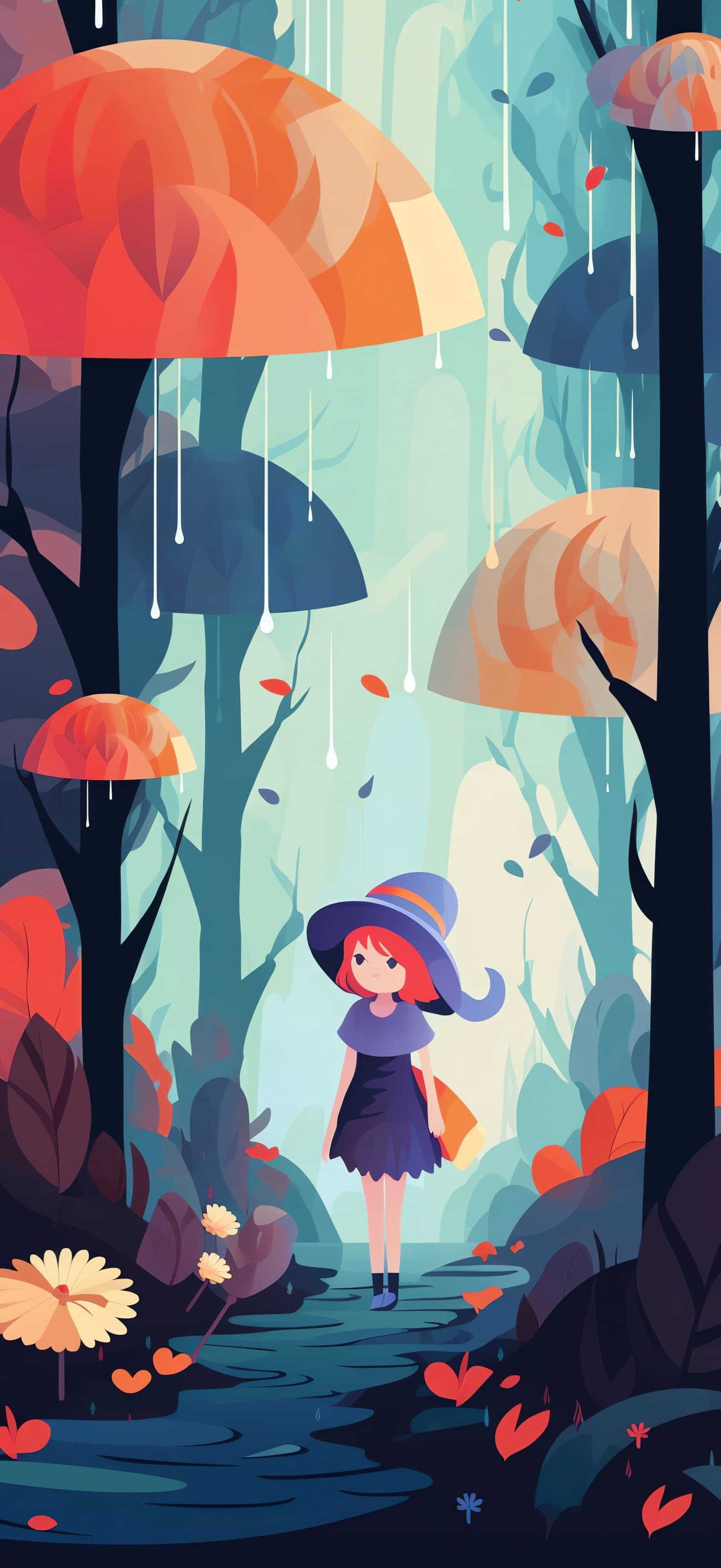 Autumn Witch - free phone wallpaper