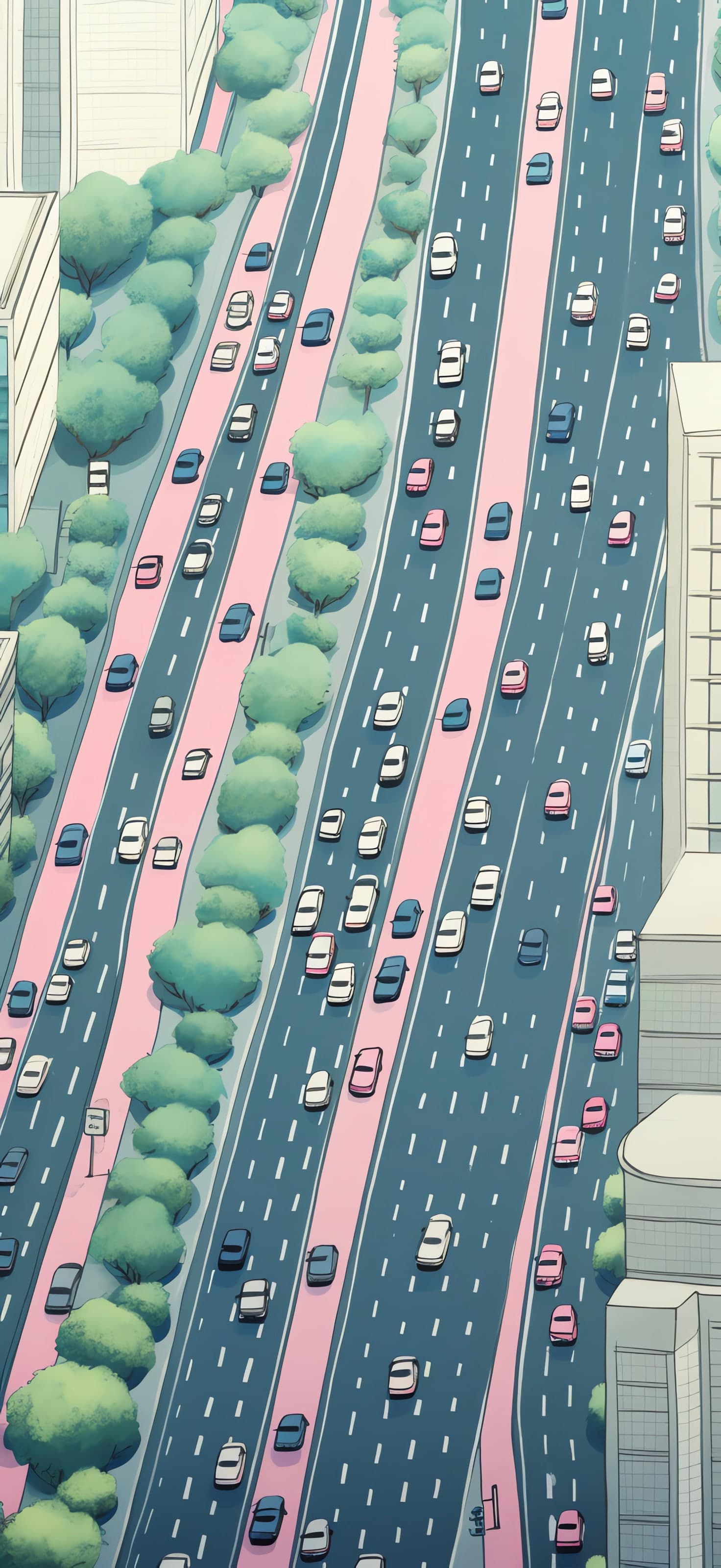 Urban Pastel Flow - free phone wallpaper