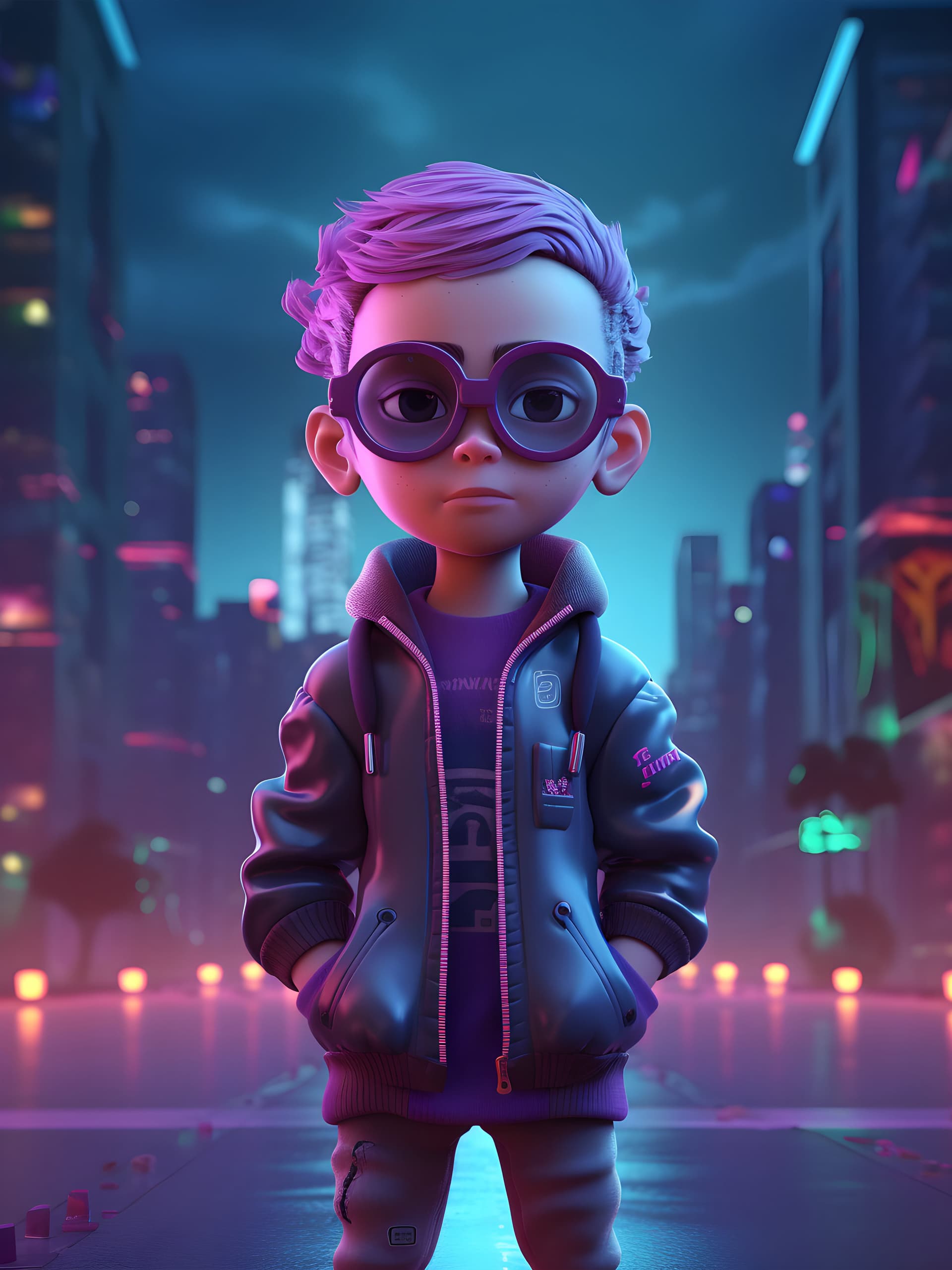 Cyberpunk Kid - free phone wallpaper