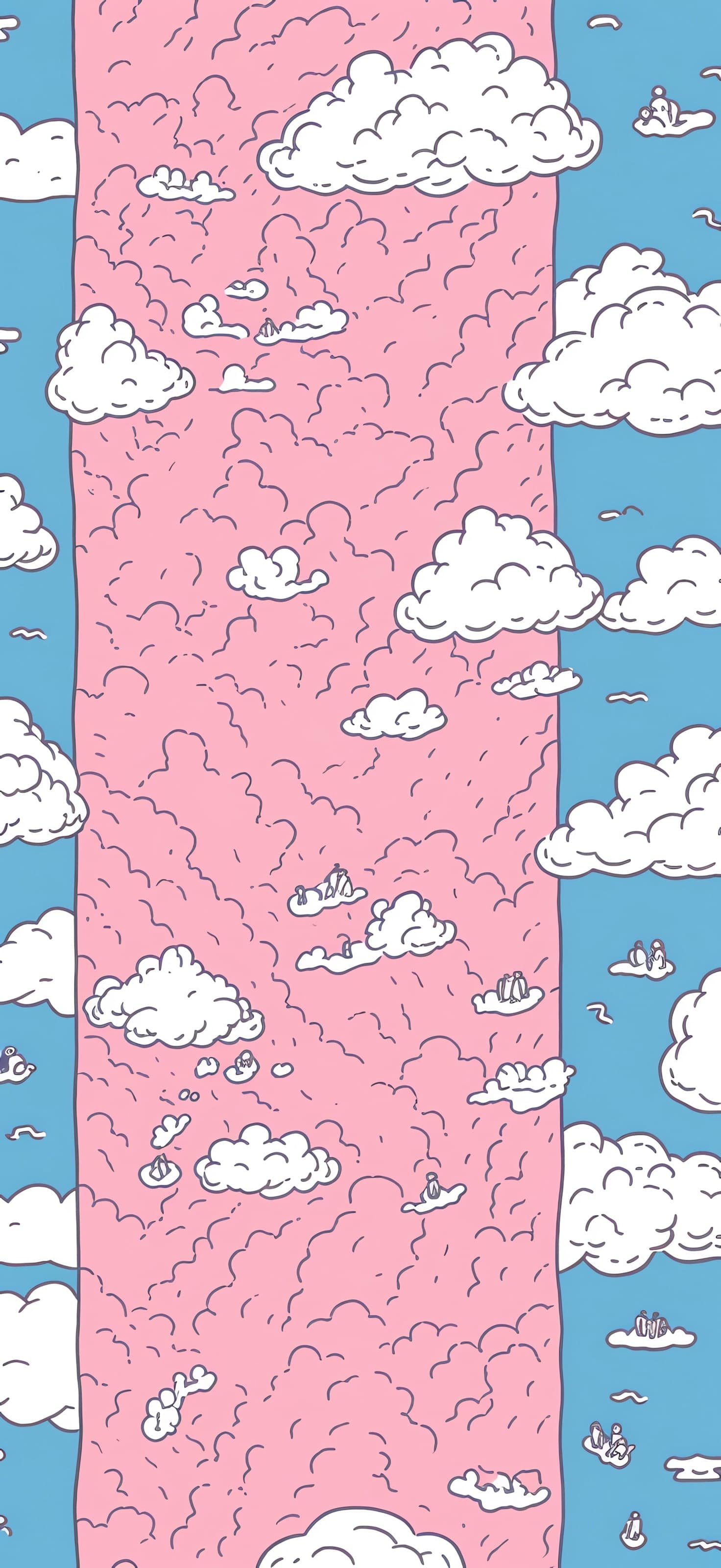 Cloudy Columns - free phone wallpaper