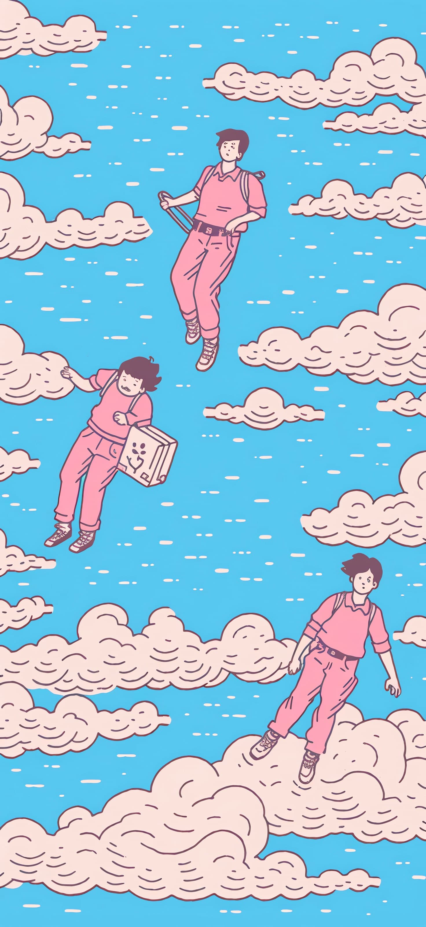 Floating Figures - free phone wallpaper