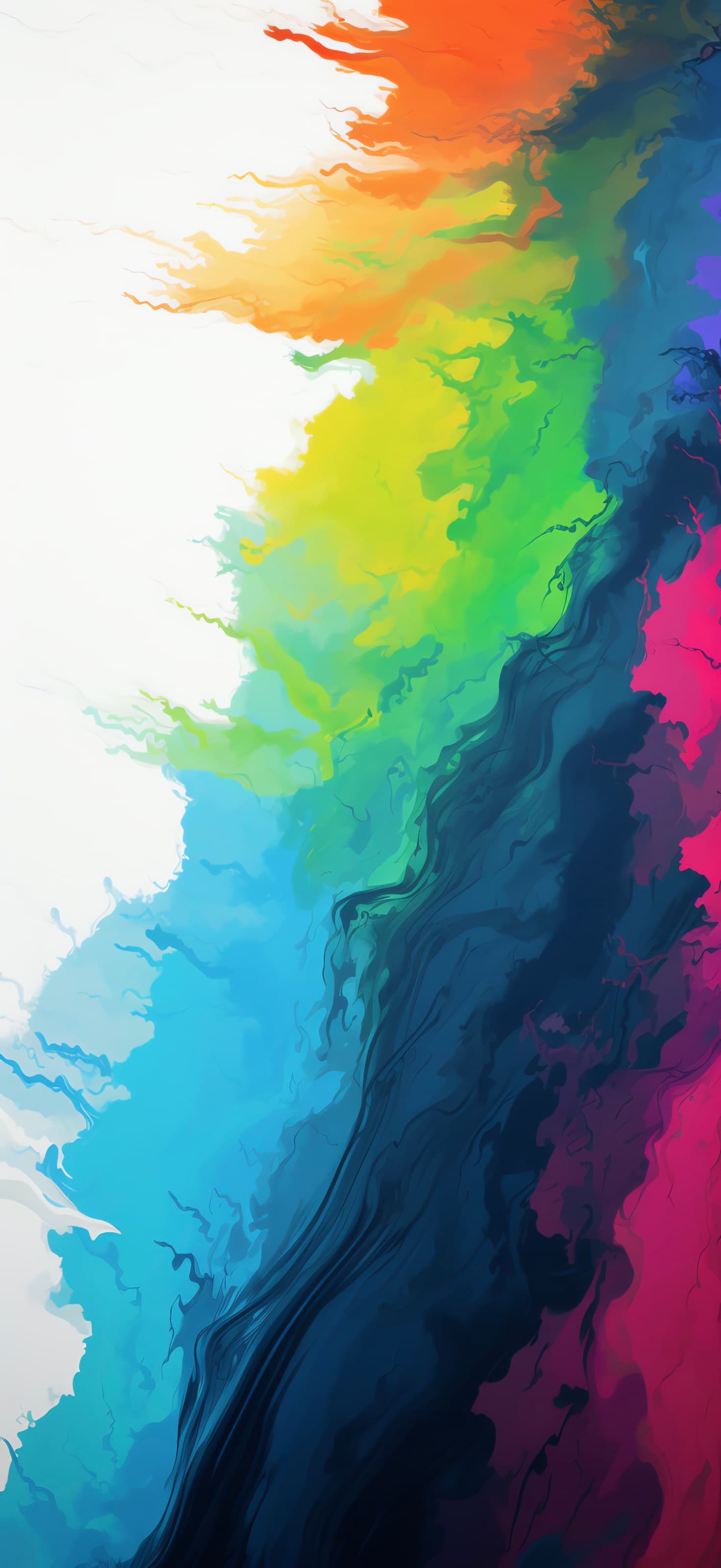 Vibrant Paint Swirl - free phone wallpaper