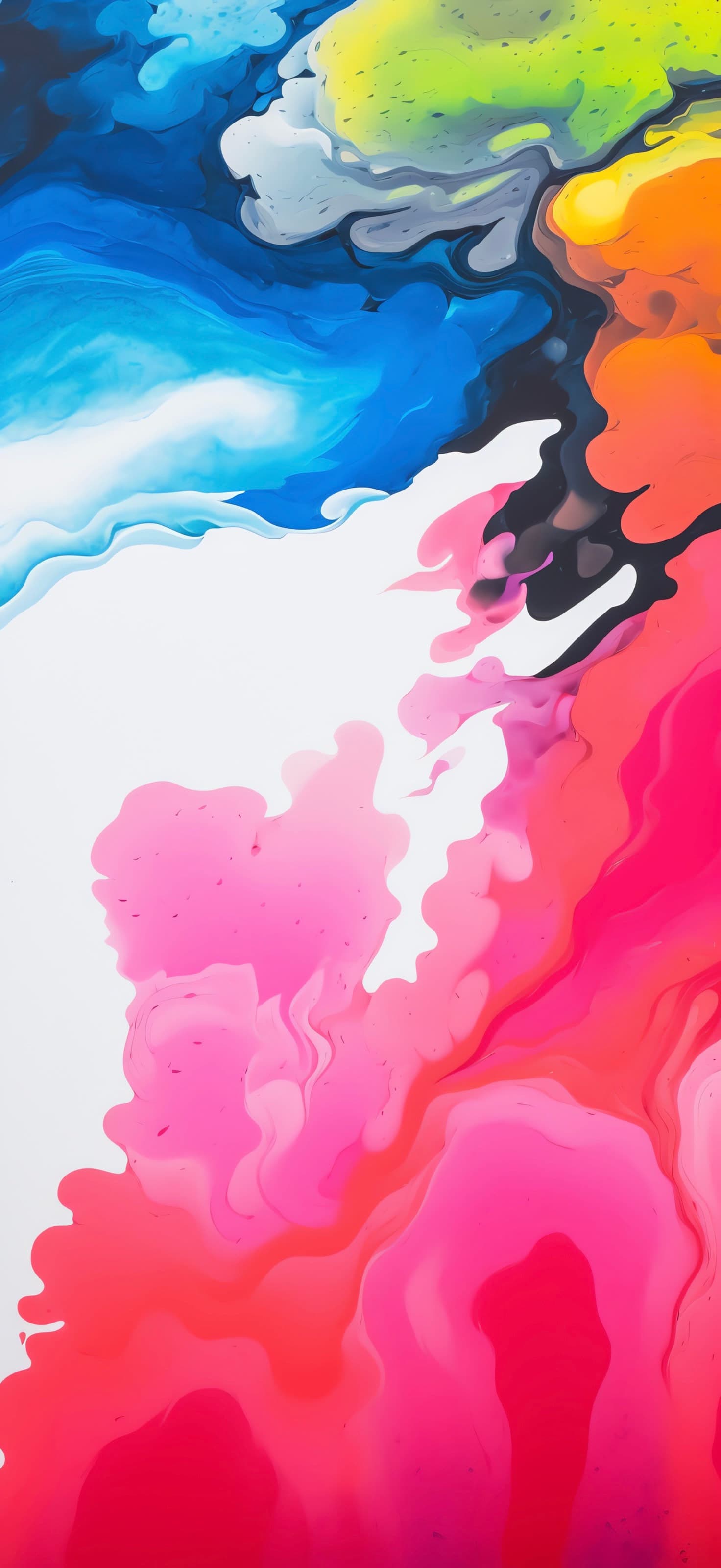 Abstract Paint Swirls - free phone wallpaper