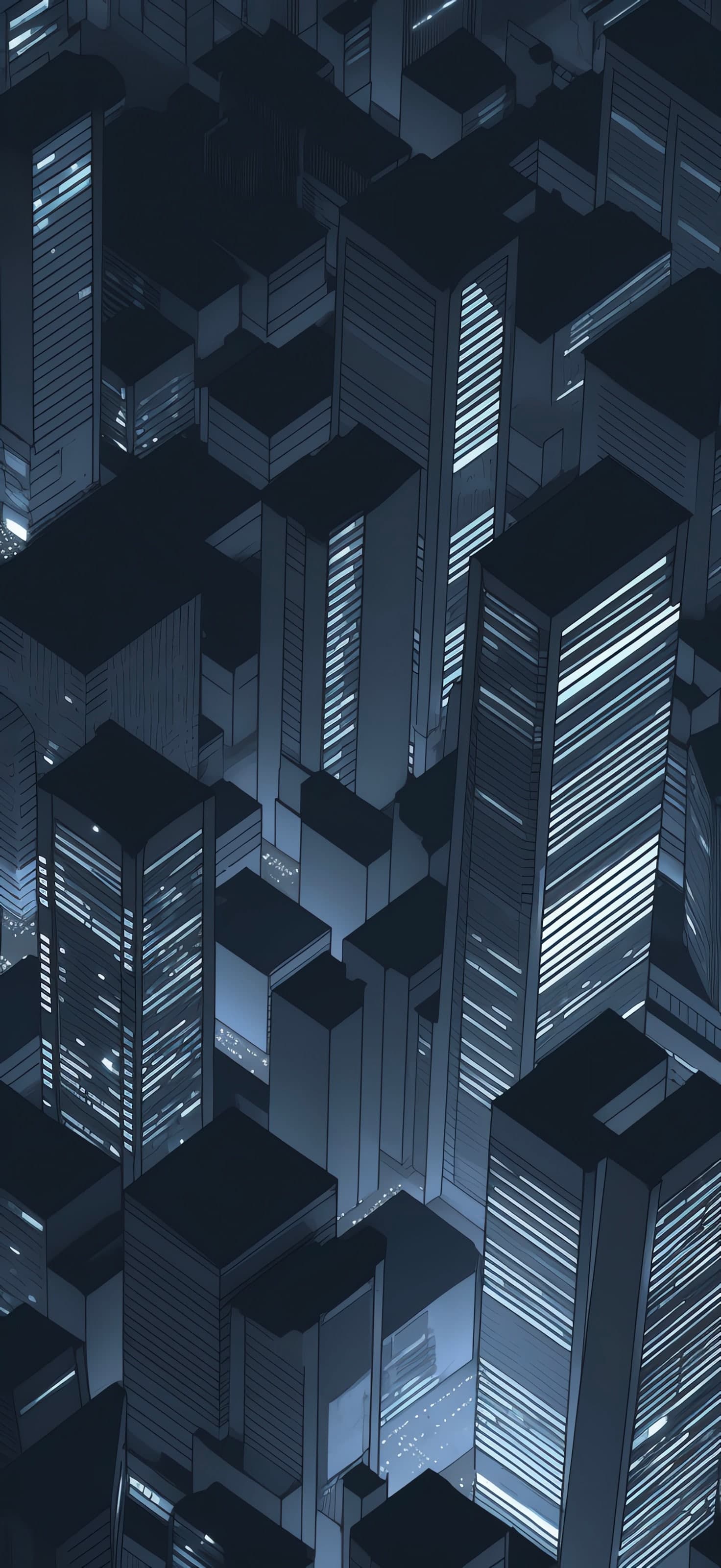 Cityscape Shadows - free phone wallpaper