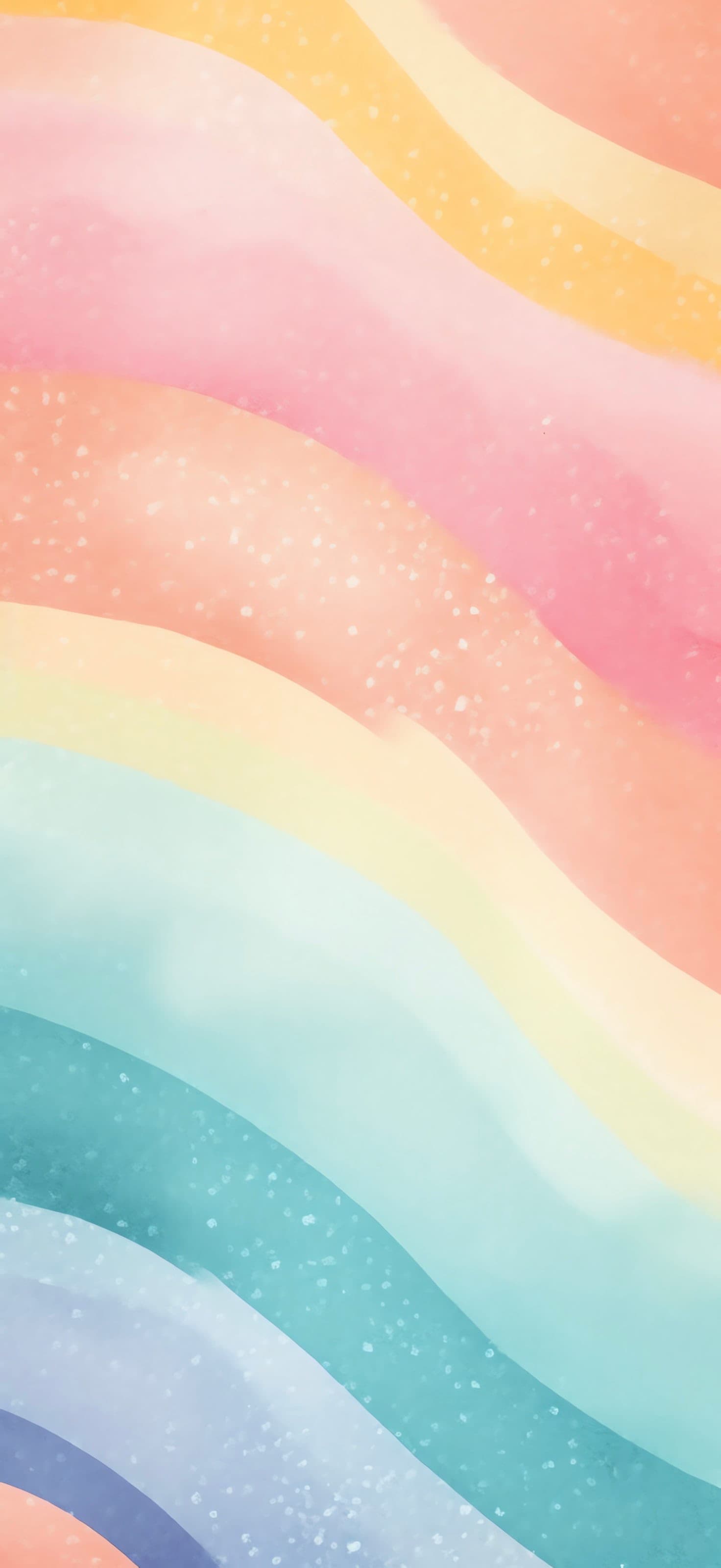 Watercolor Pastel Waves - free phone wallpaper
