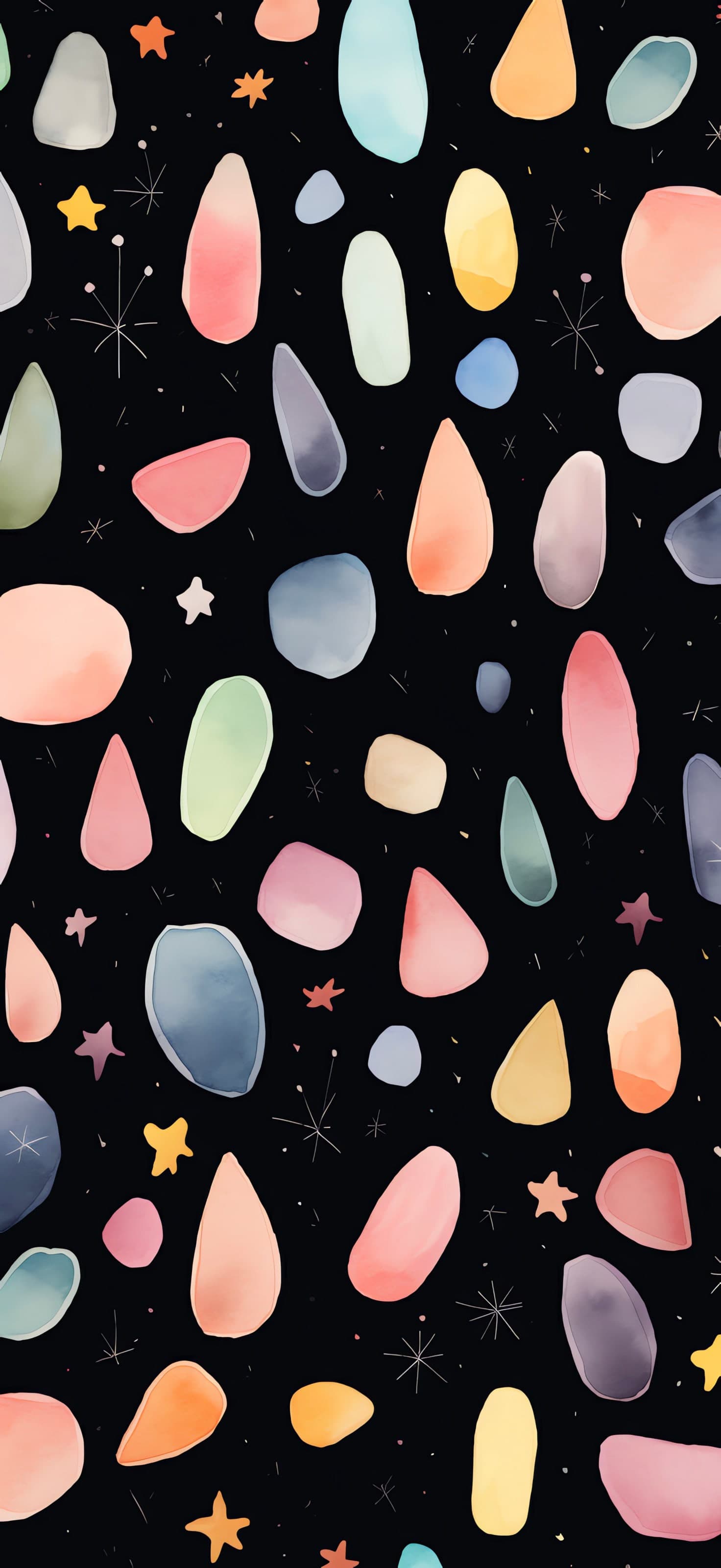 Abstract Pebble Stars - free phone wallpaper