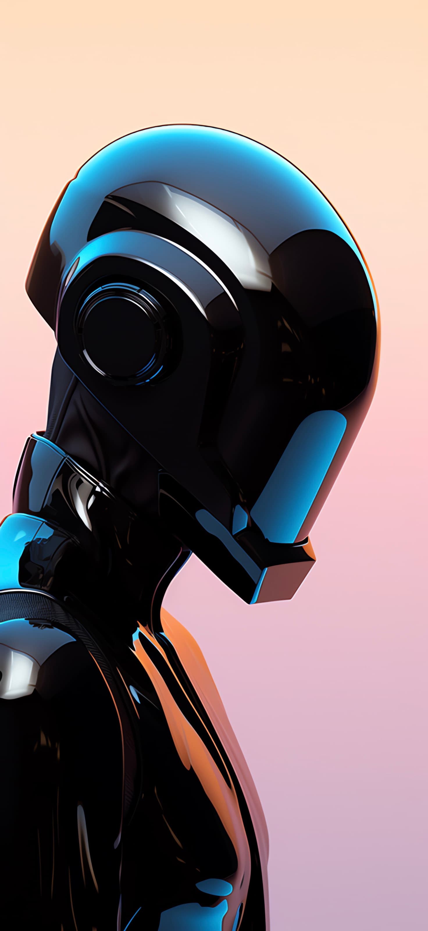 Futuristic Helmet Profile - free phone wallpaper