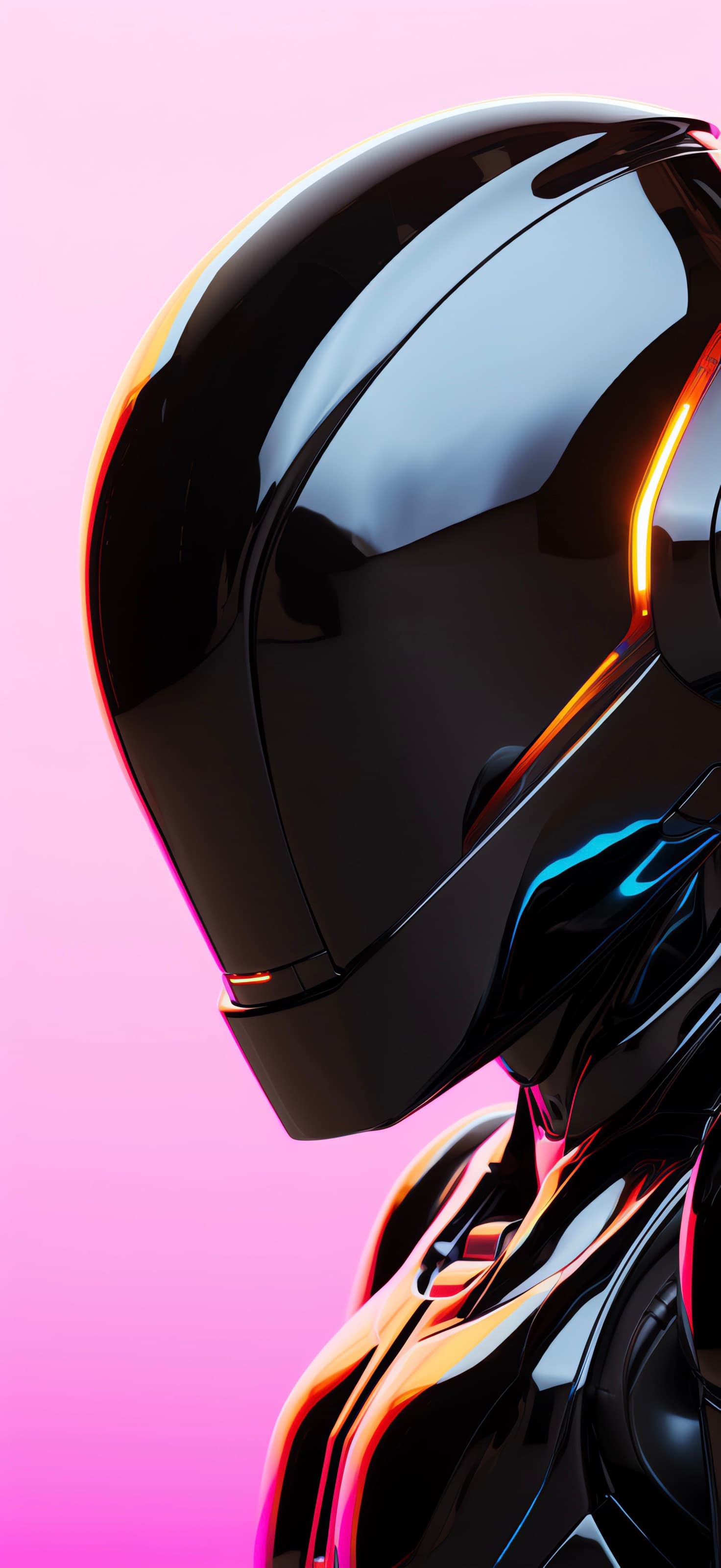 Futuristic Helmet Portrait - free phone wallpaper