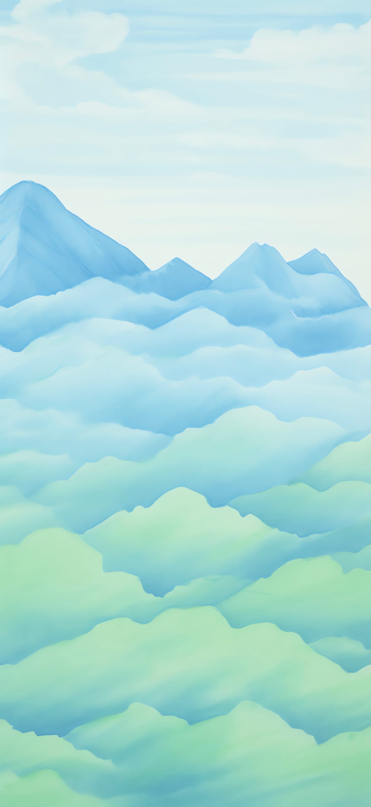 Misty Mountain Tops - free phone wallpaper