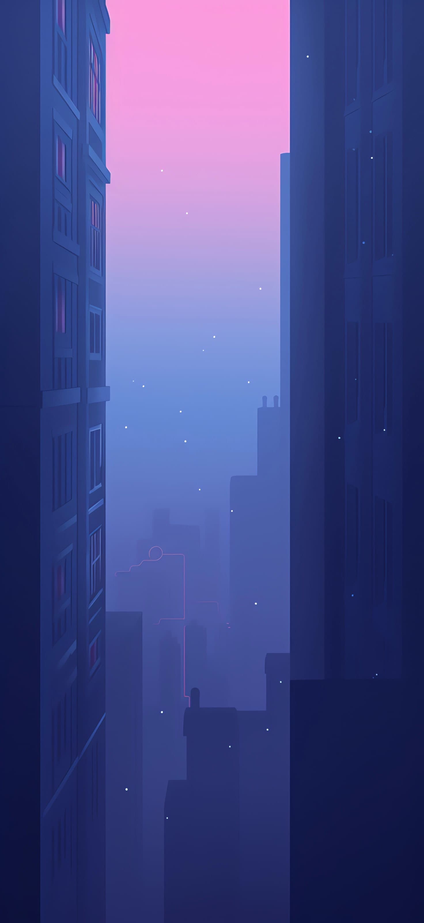Cityscape Star Gaze - free phone wallpaper