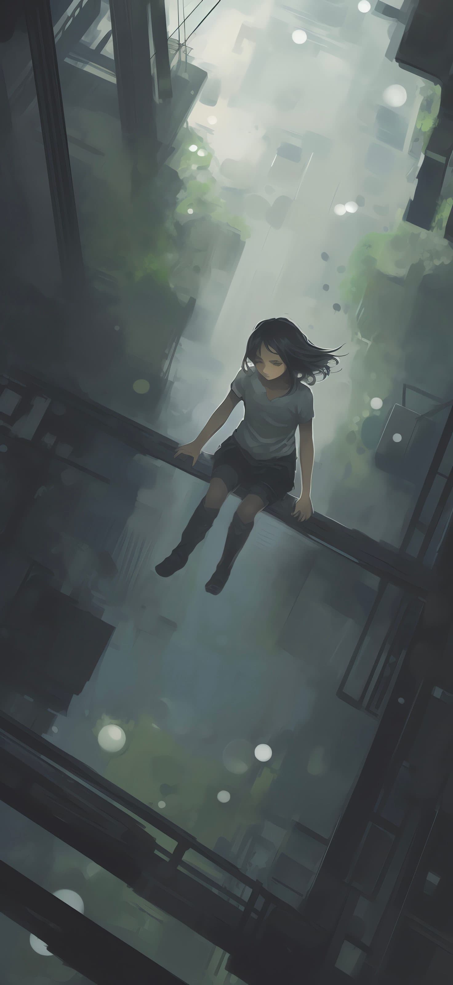 Urban Ledge Gaze - free phone wallpaper