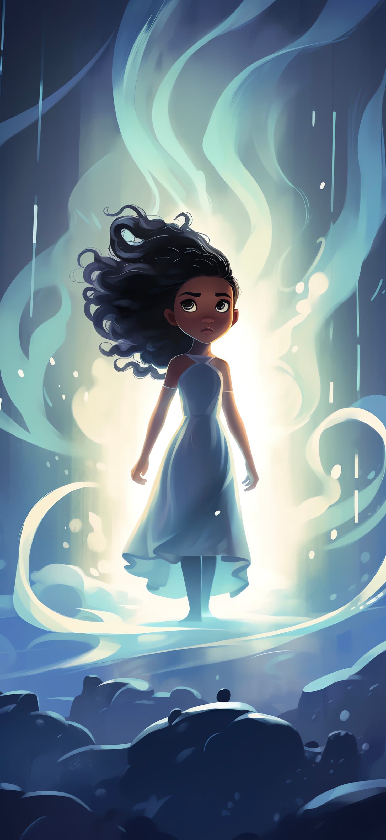 Mystical Girl Light - free phone wallpaper