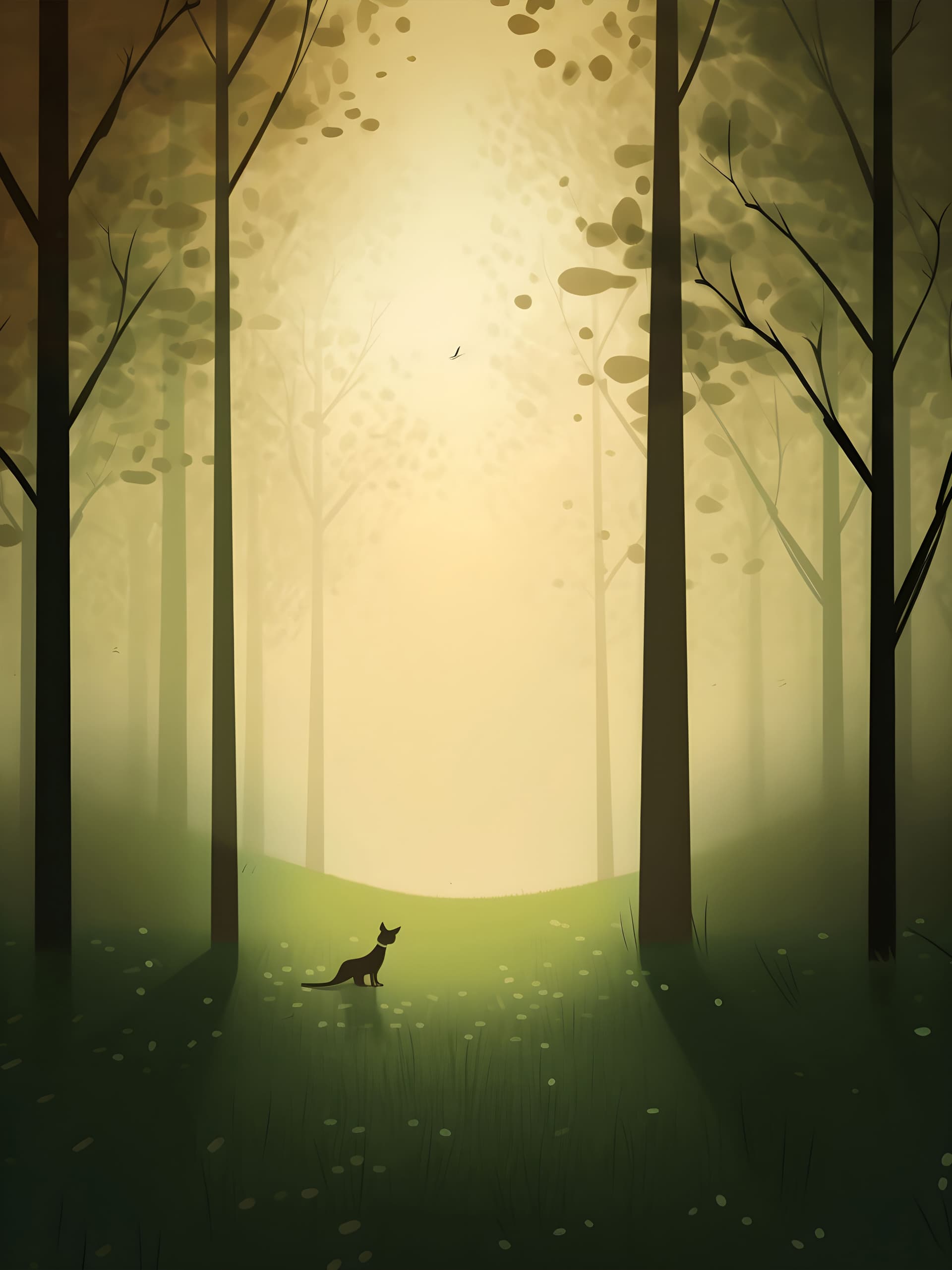 Enchanted Forest Glimpse - free phone wallpaper