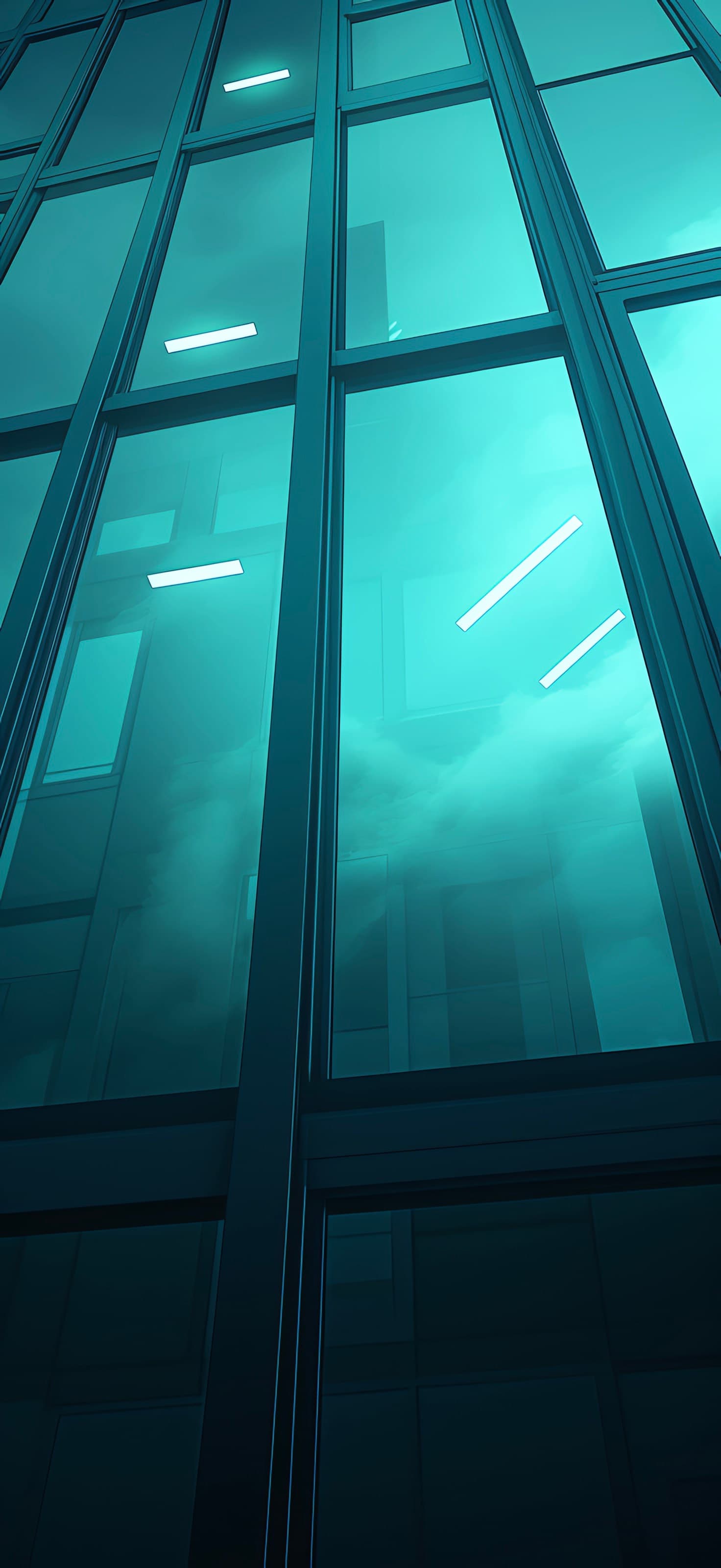 Glassy Building View - free phone wallpaper