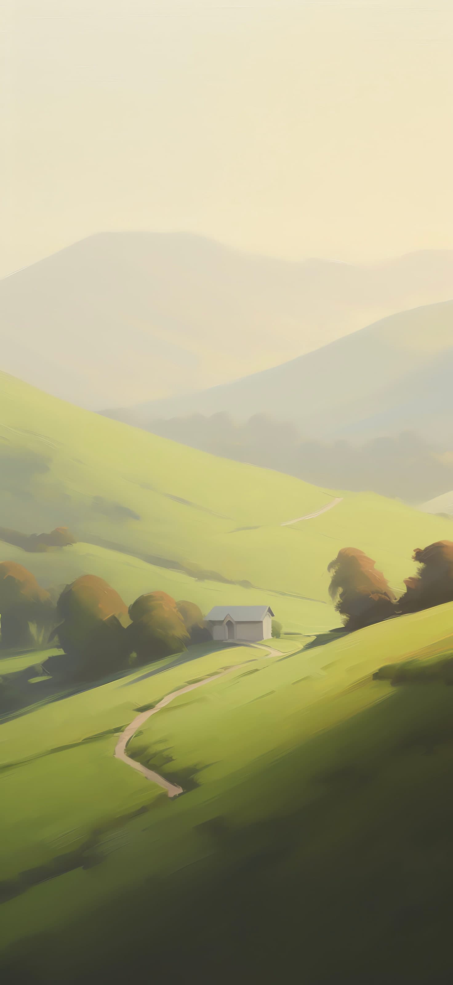 Pastoral Valley Home - free phone wallpaper