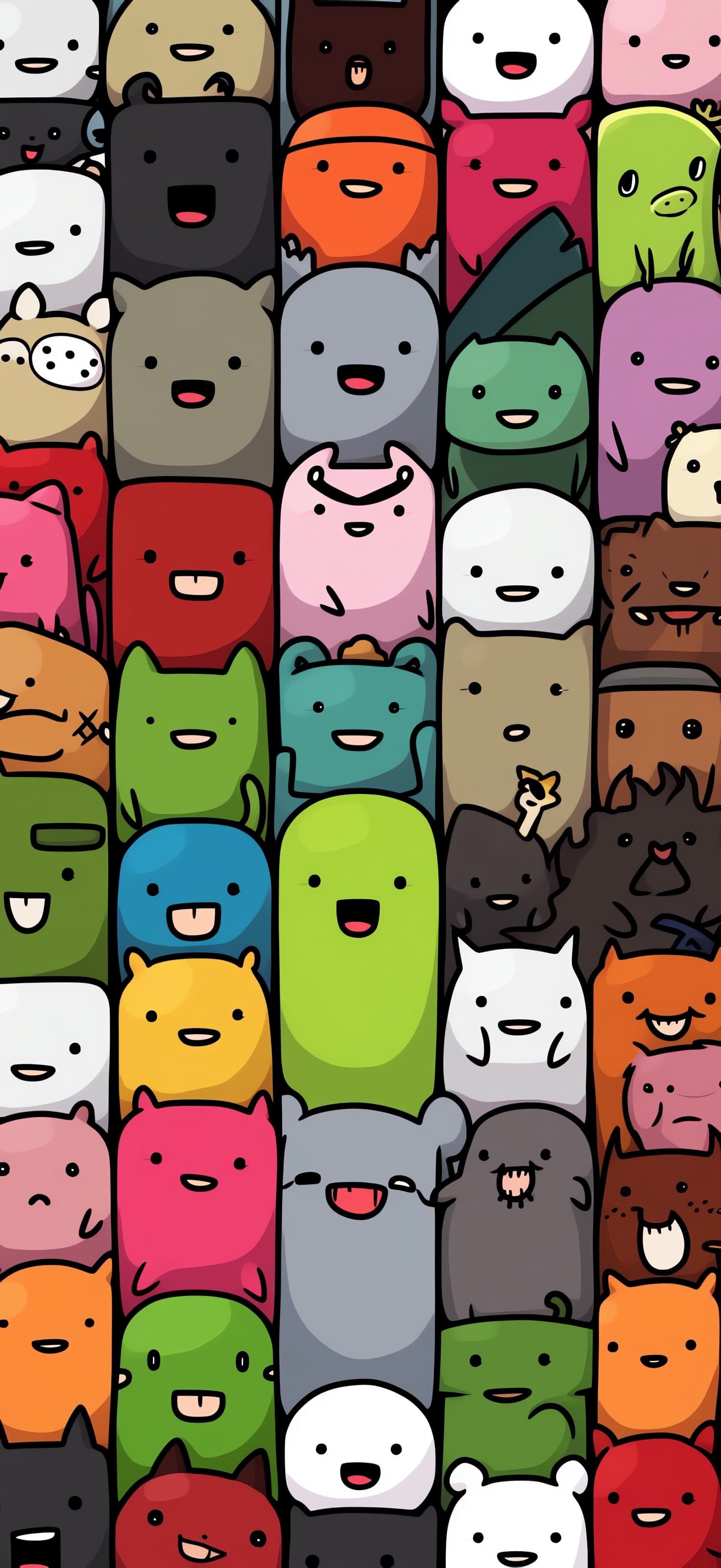 Cartoon Faces - free phone wallpaper