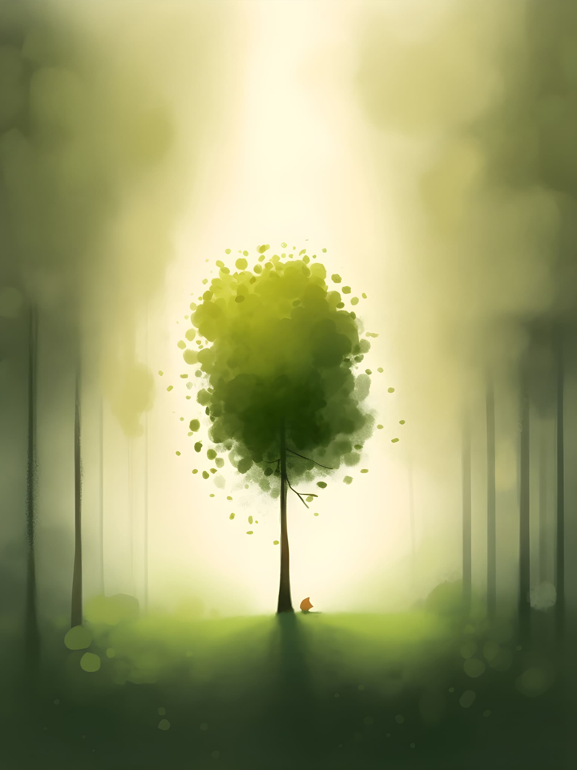 Solitary Tree - free phone wallpaper