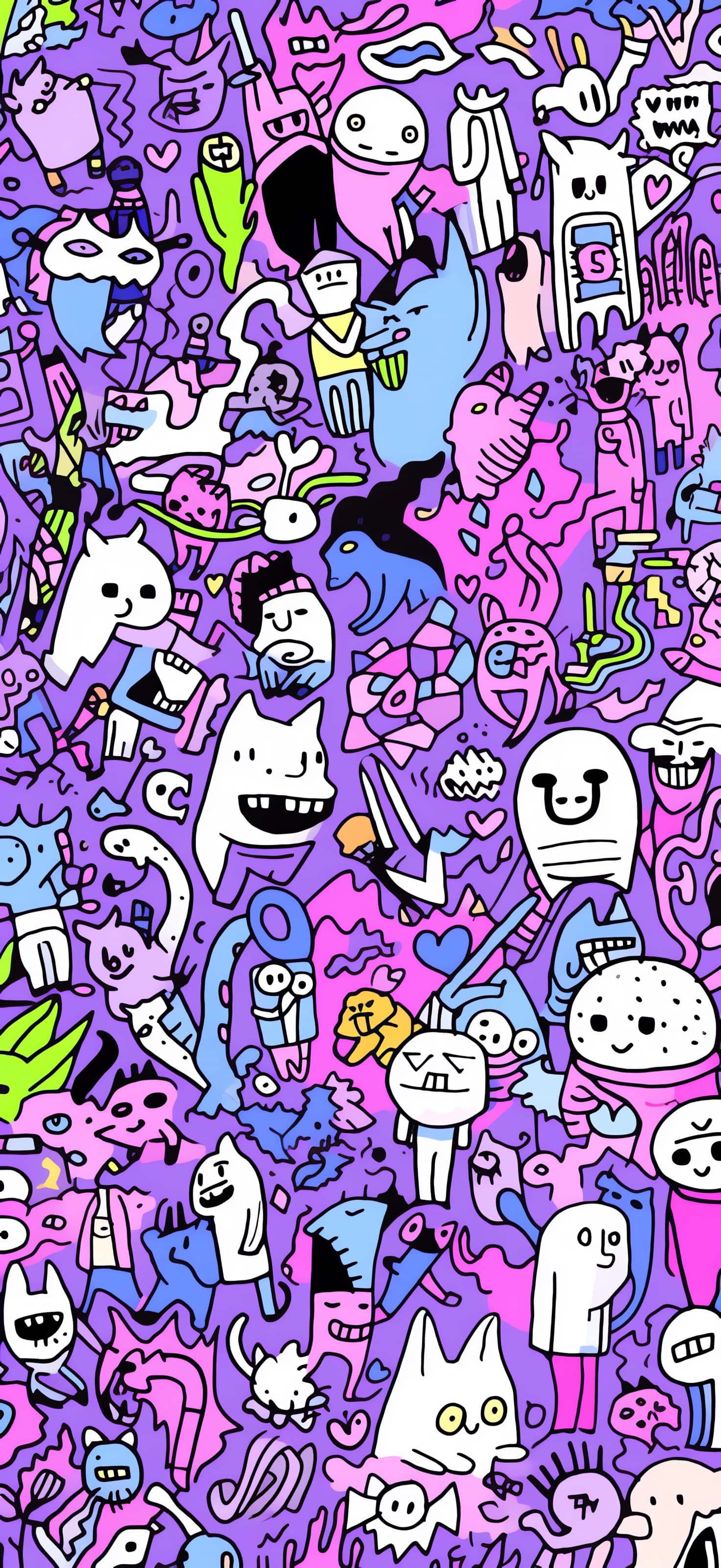 Doodle World - free phone wallpaper