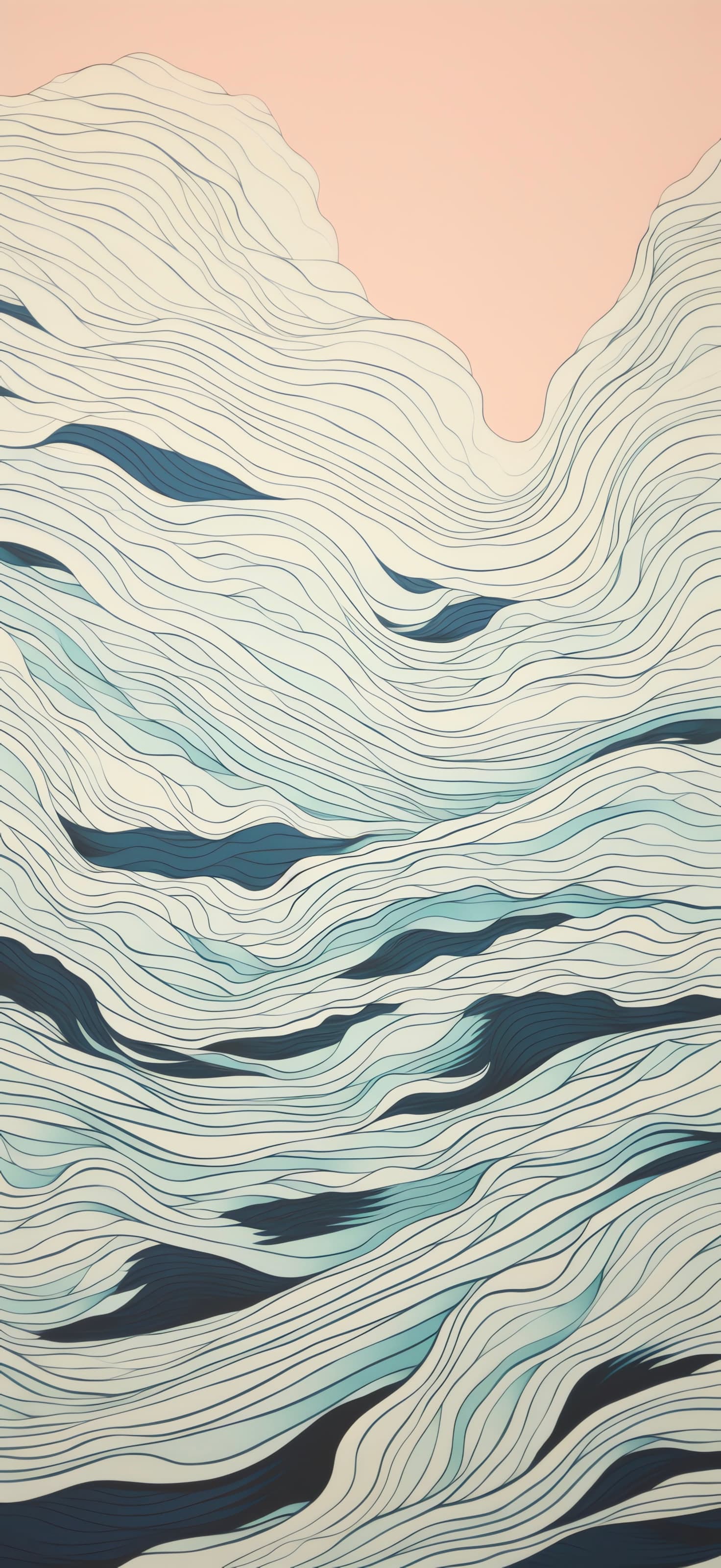 Abstract Ocean Waves - free phone wallpaper