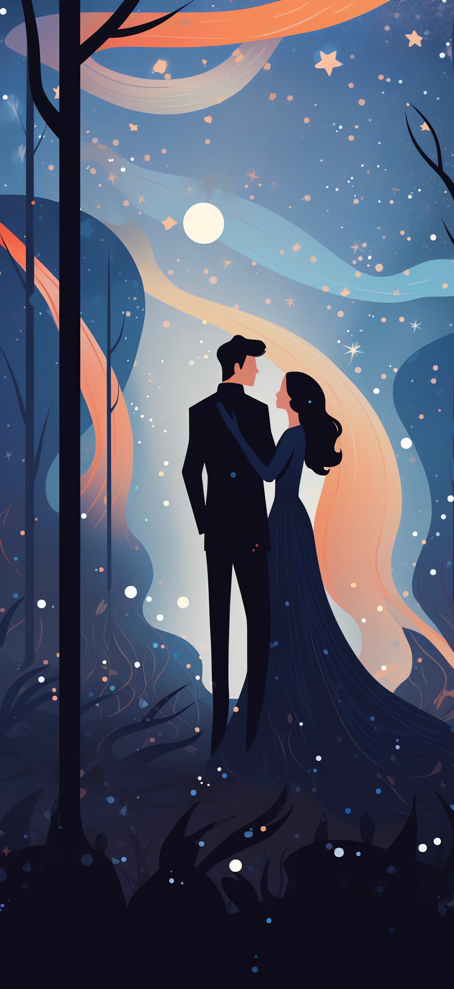 Romantic Night Scene - free phone wallpaper