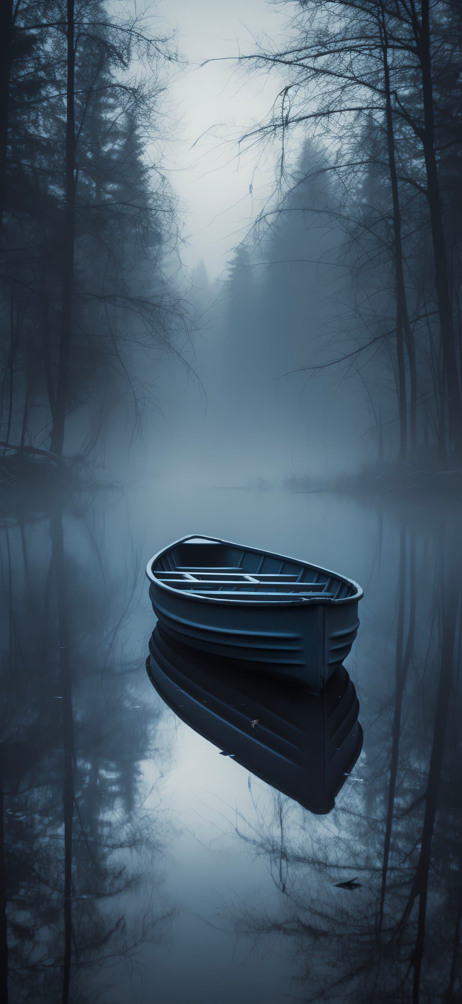 Eerie Lake Stillness - free phone wallpaper