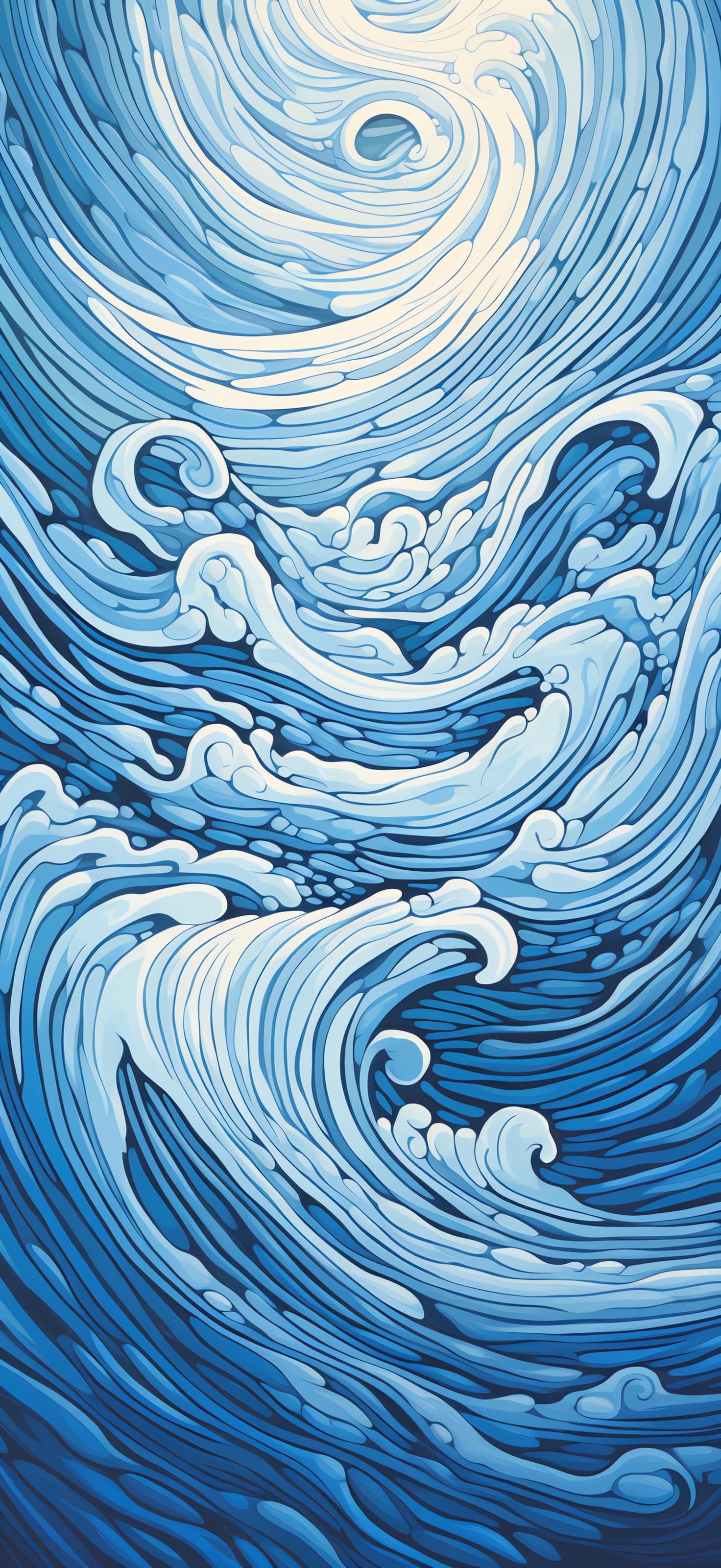 Blue Wave Art - free phone wallpaper