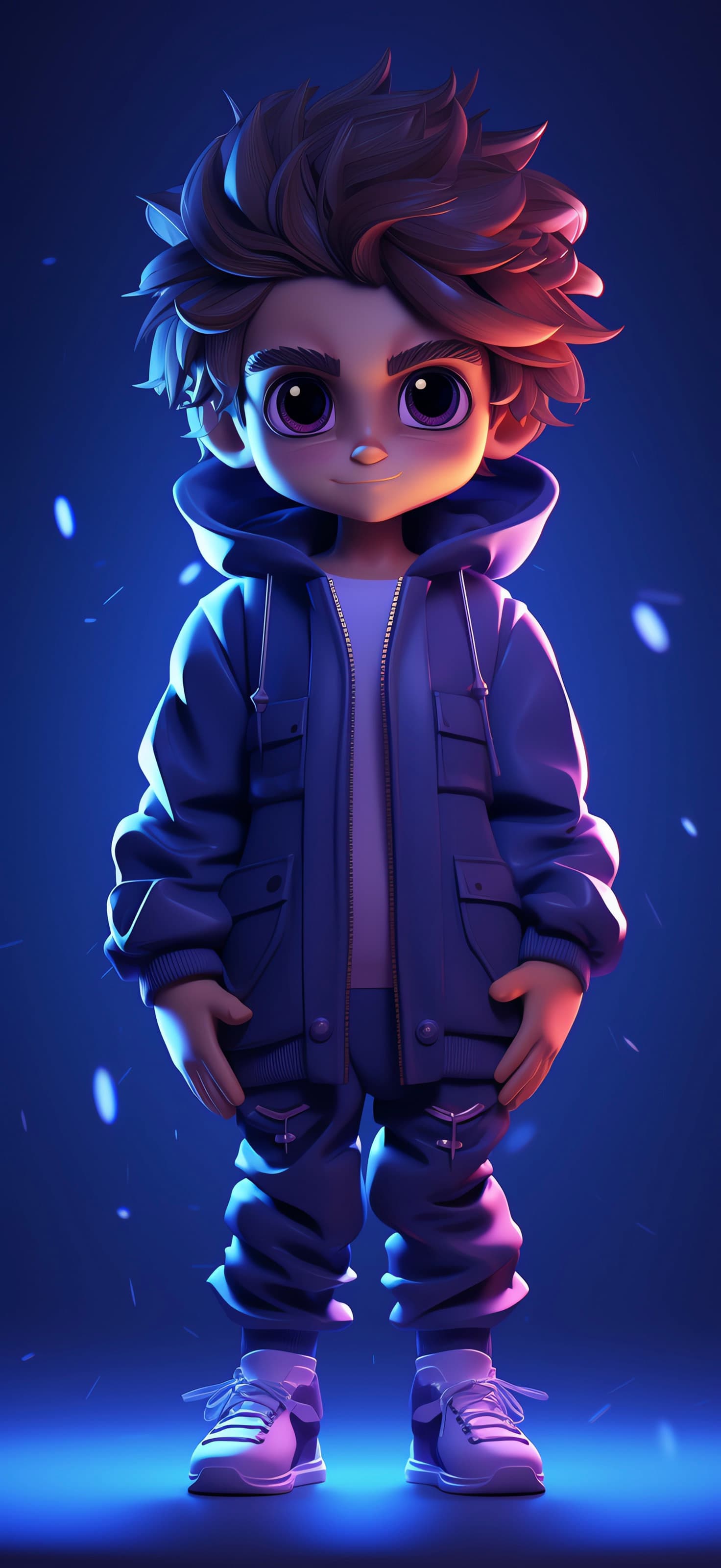 Cartoon Boy Portrait - free phone wallpaper