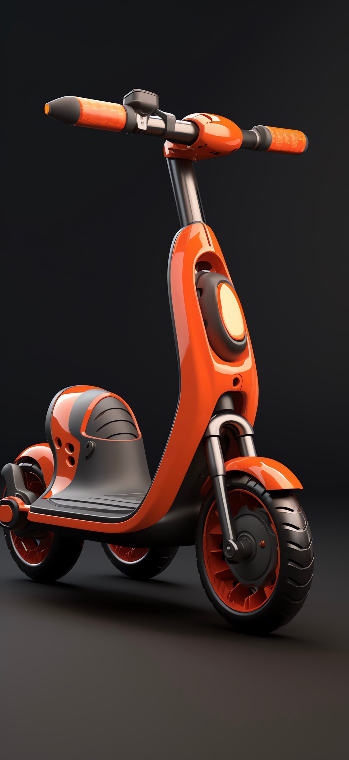 Orange Scooter Design - free phone wallpaper