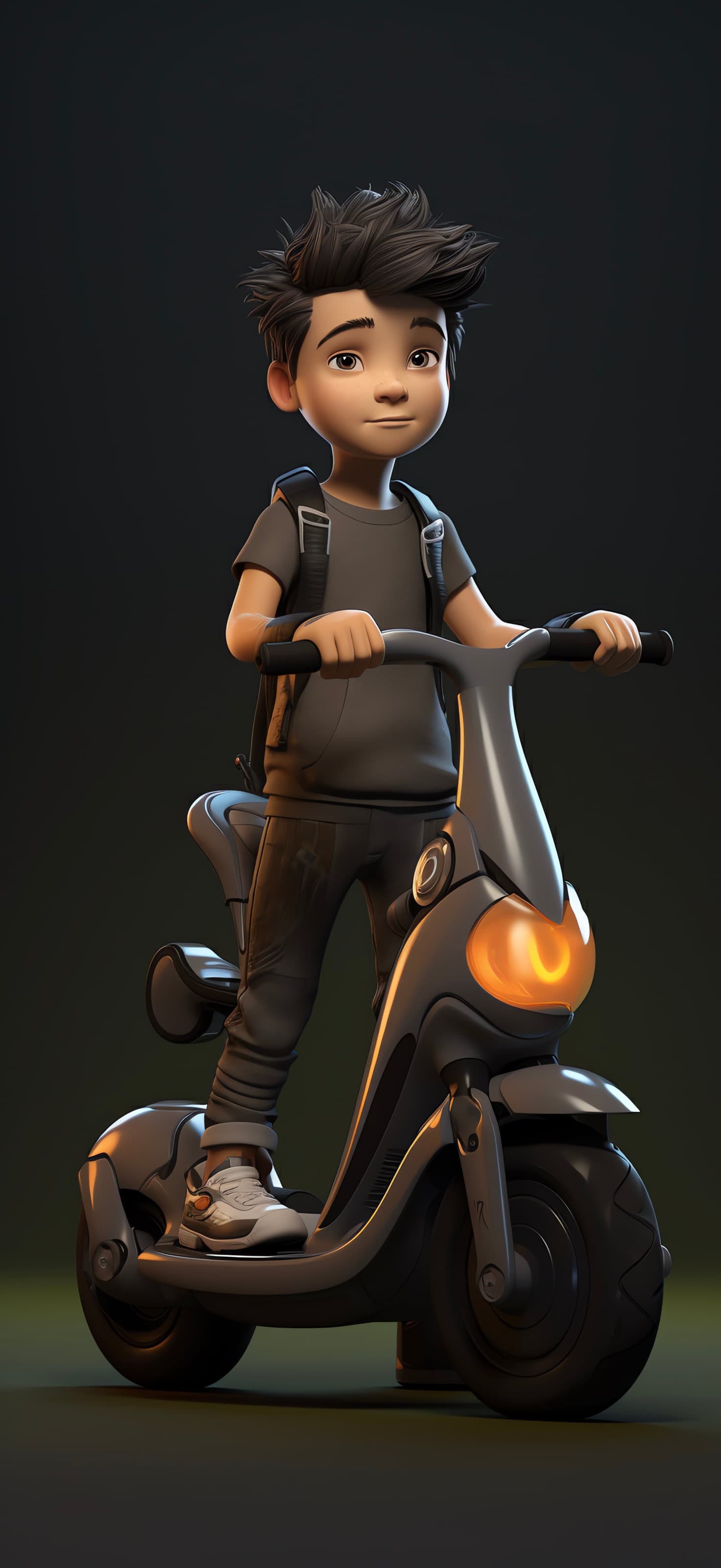 Scooter Boy Portrait - free phone wallpaper