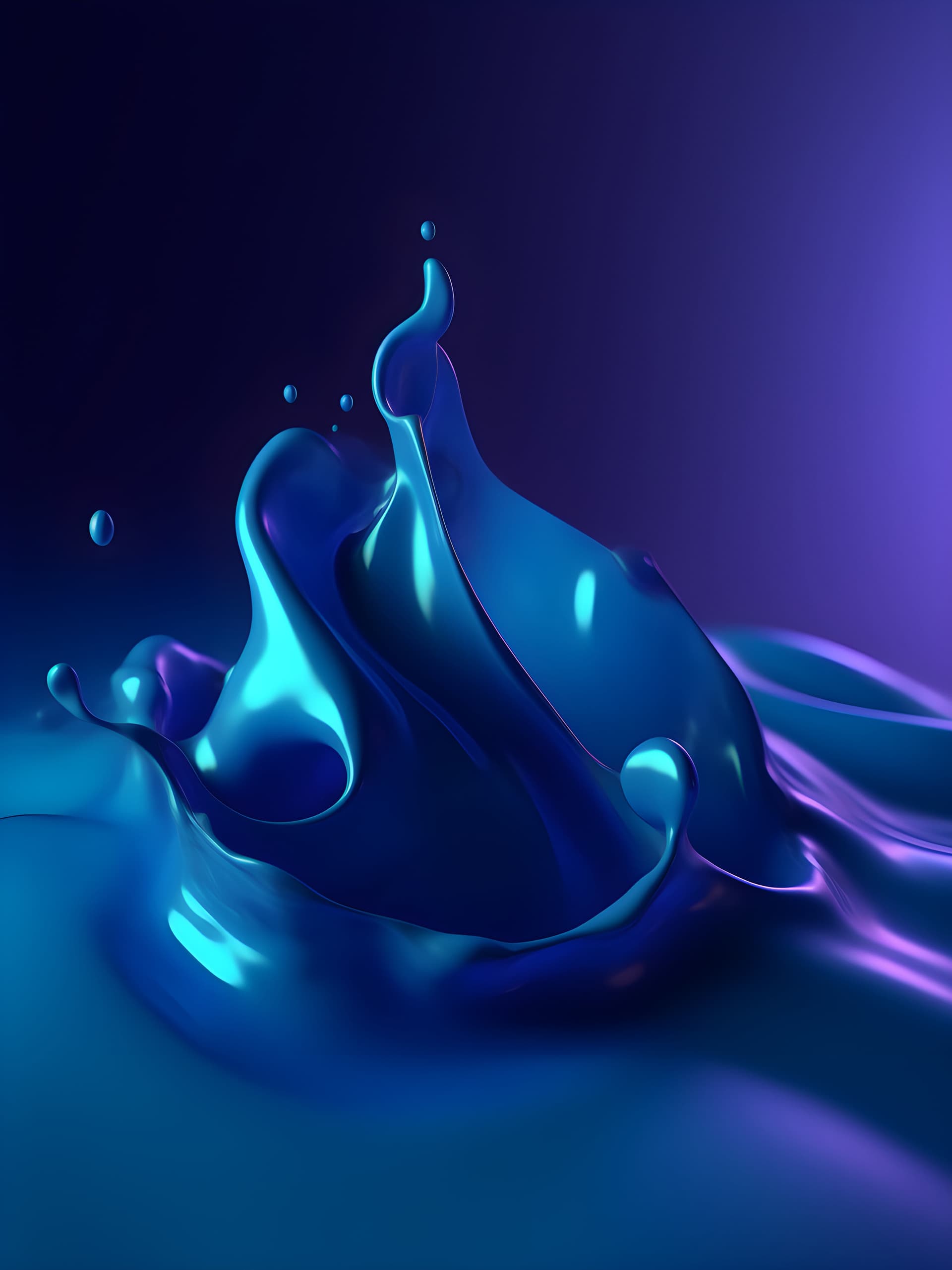 Liquid Blue Splash - free phone wallpaper