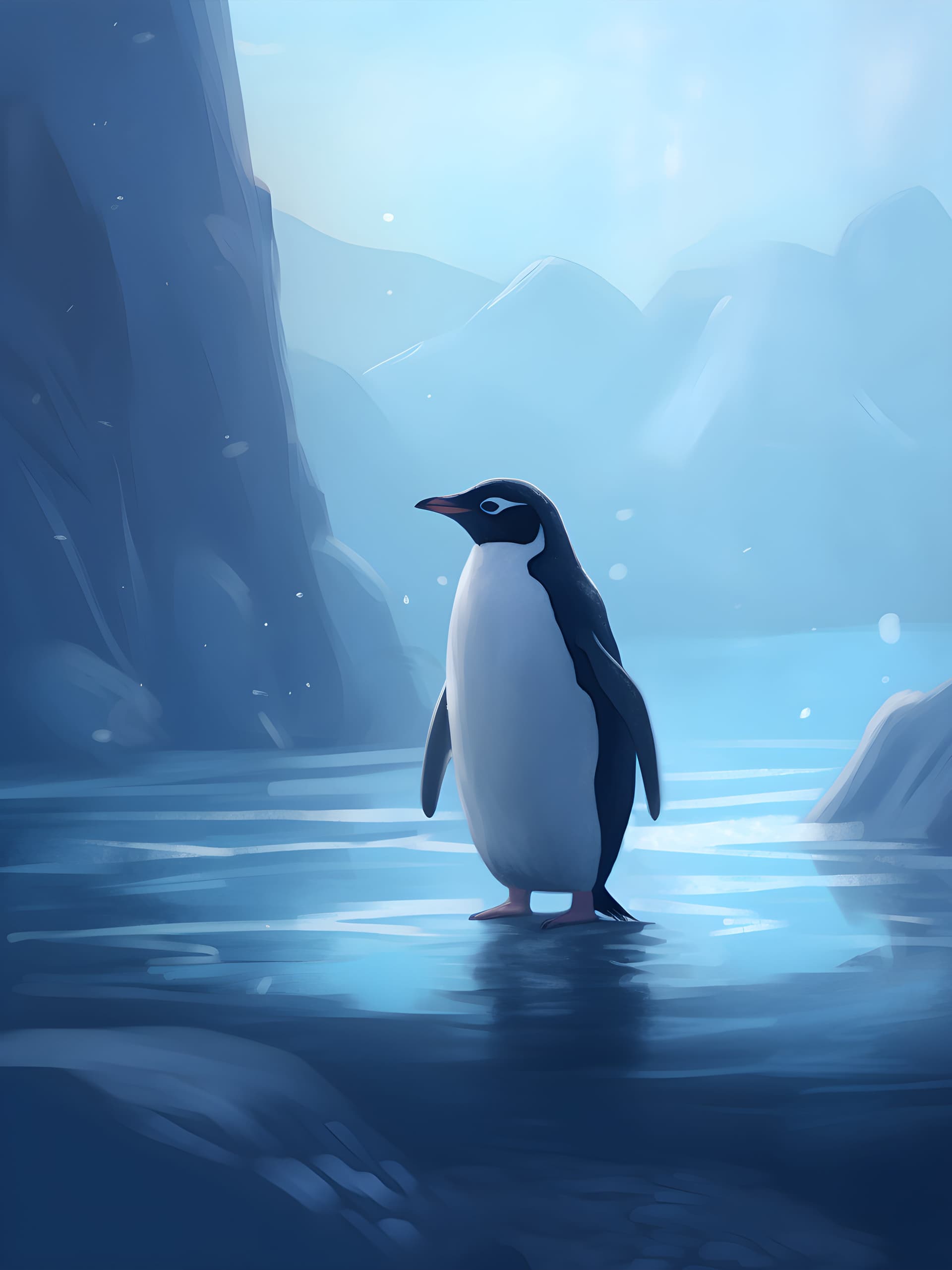 Arctic Penguin - free phone wallpaper