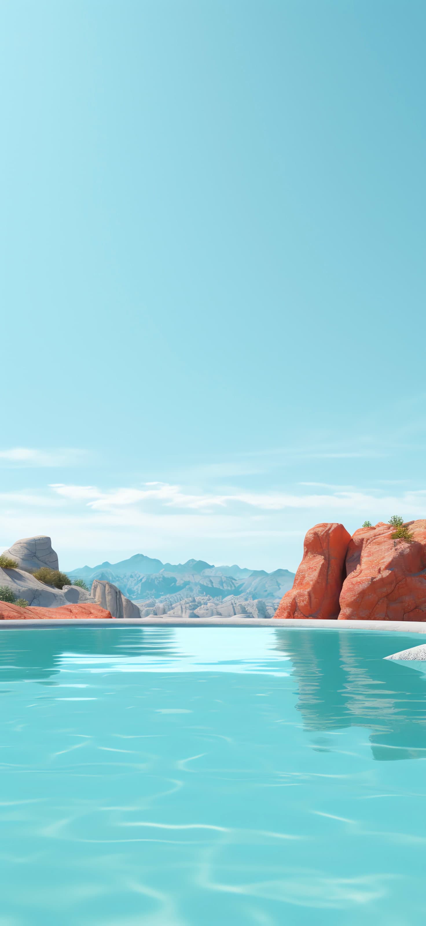 Desert Pool Vista - free phone wallpaper