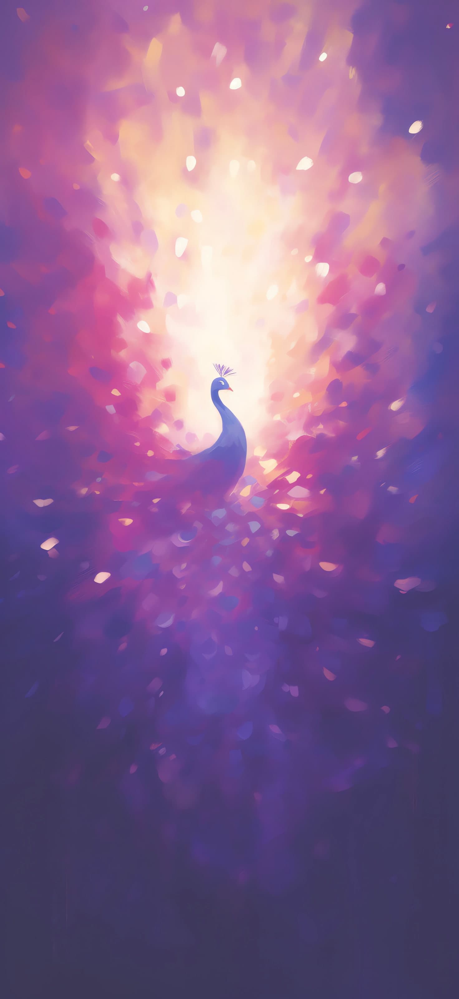 Radiant Peacock Light - free phone wallpaper