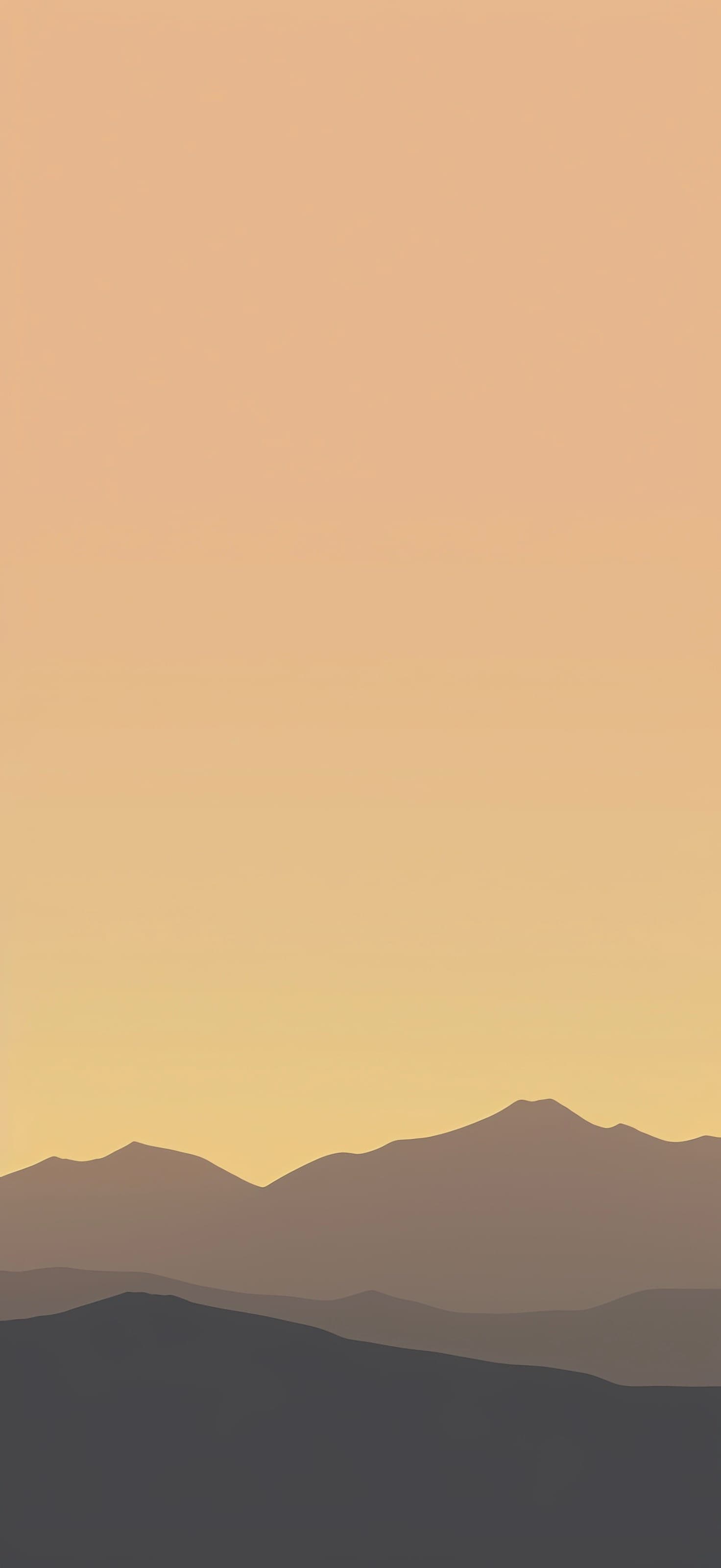 Golden Mountain Silhouettes - free phone wallpaper