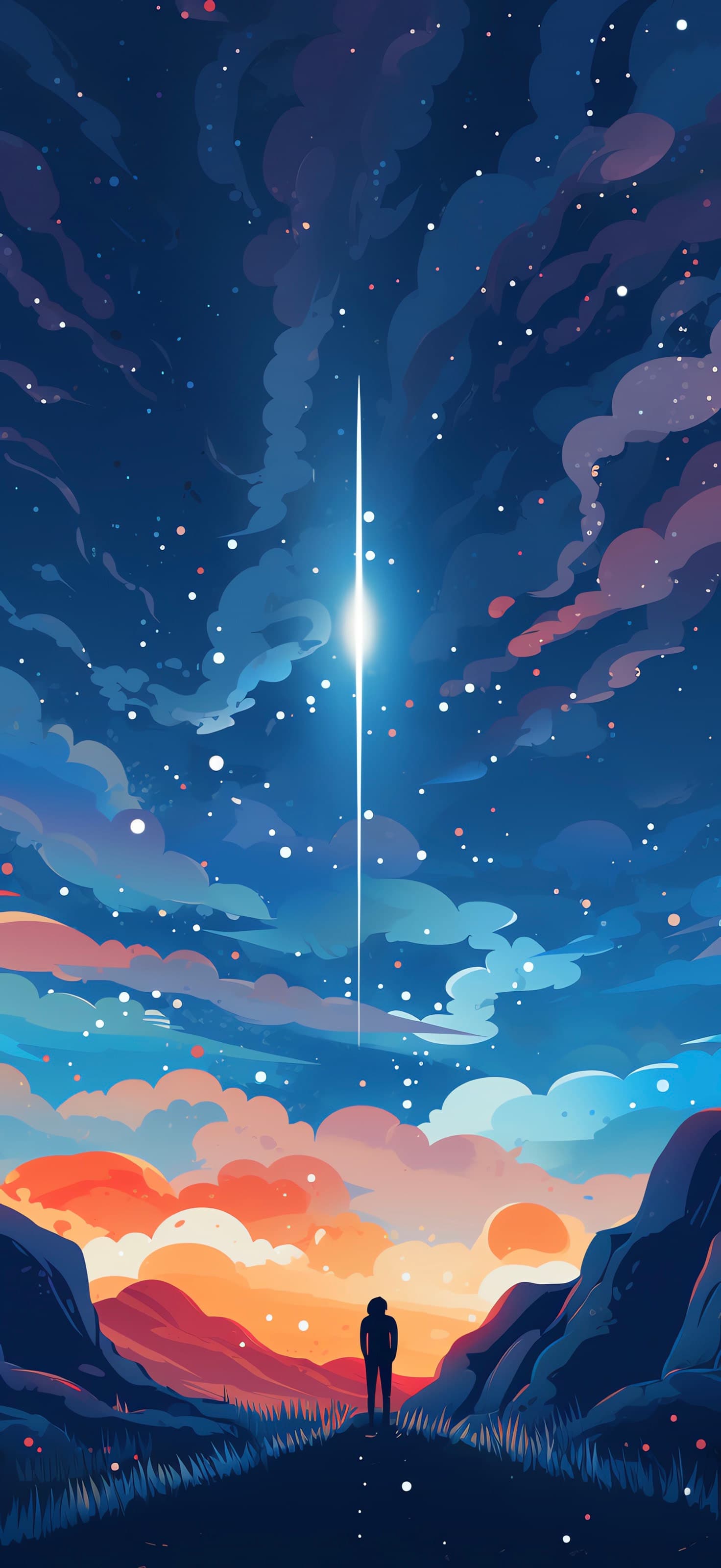 Moonlit Serenity Scene - free phone wallpaper