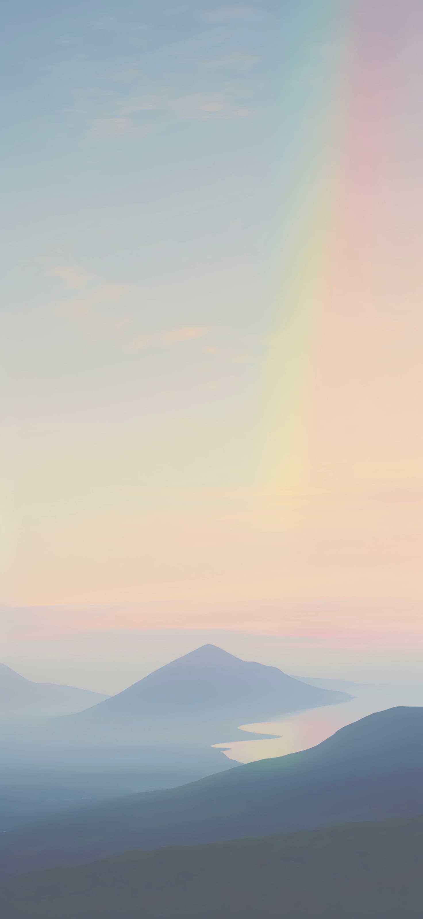 Pastel Mountain Vista - free phone wallpaper