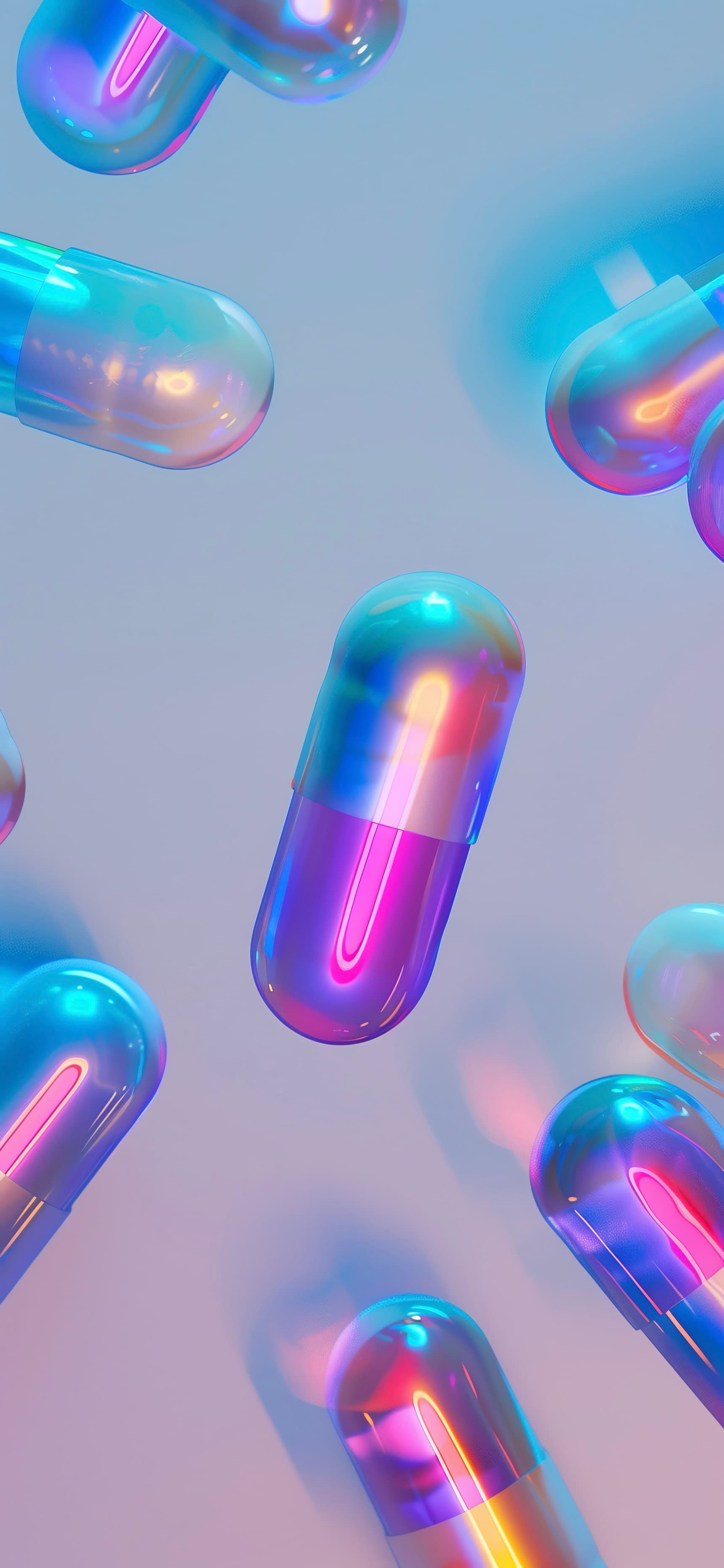 Holographic Pill Array - free phone wallpaper