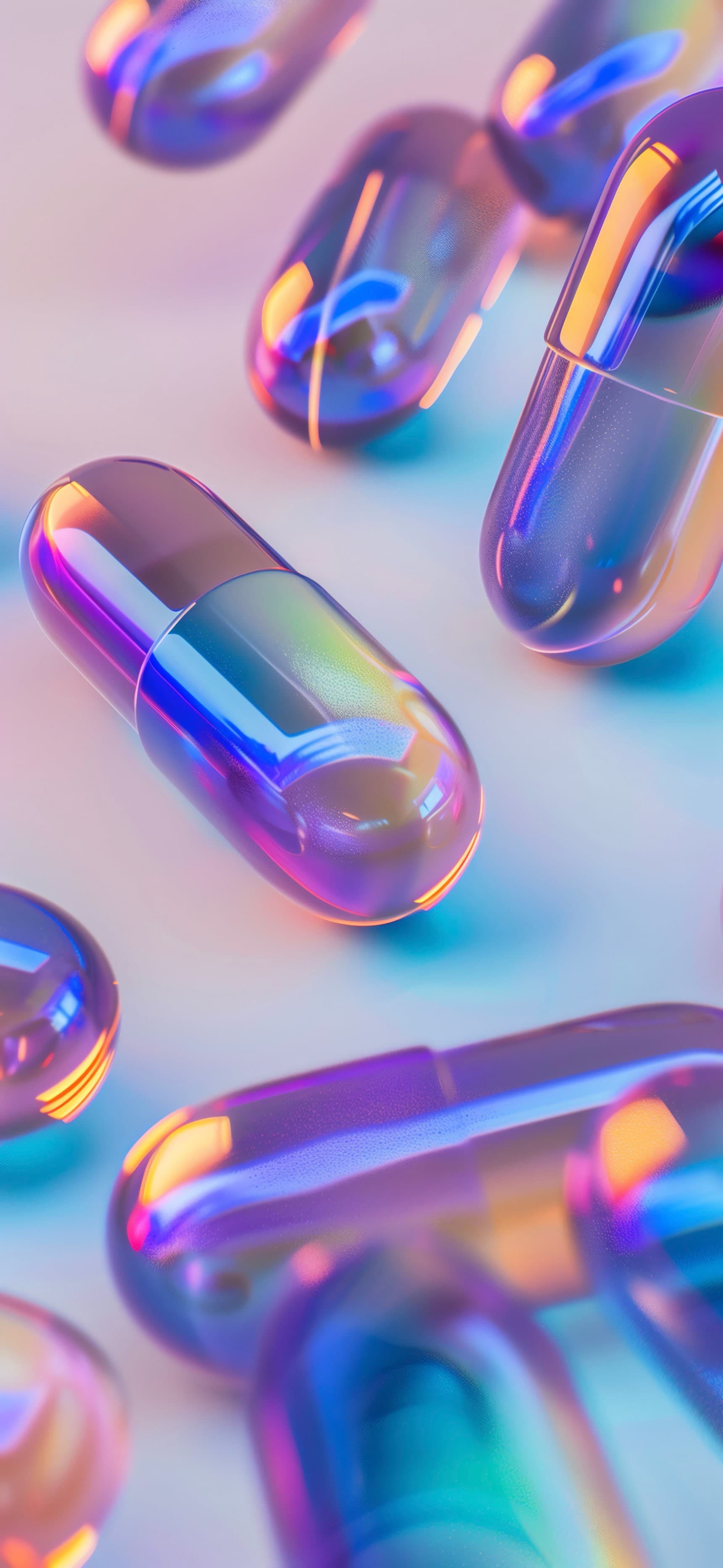 Iridescent Pill Capsules - free phone wallpaper